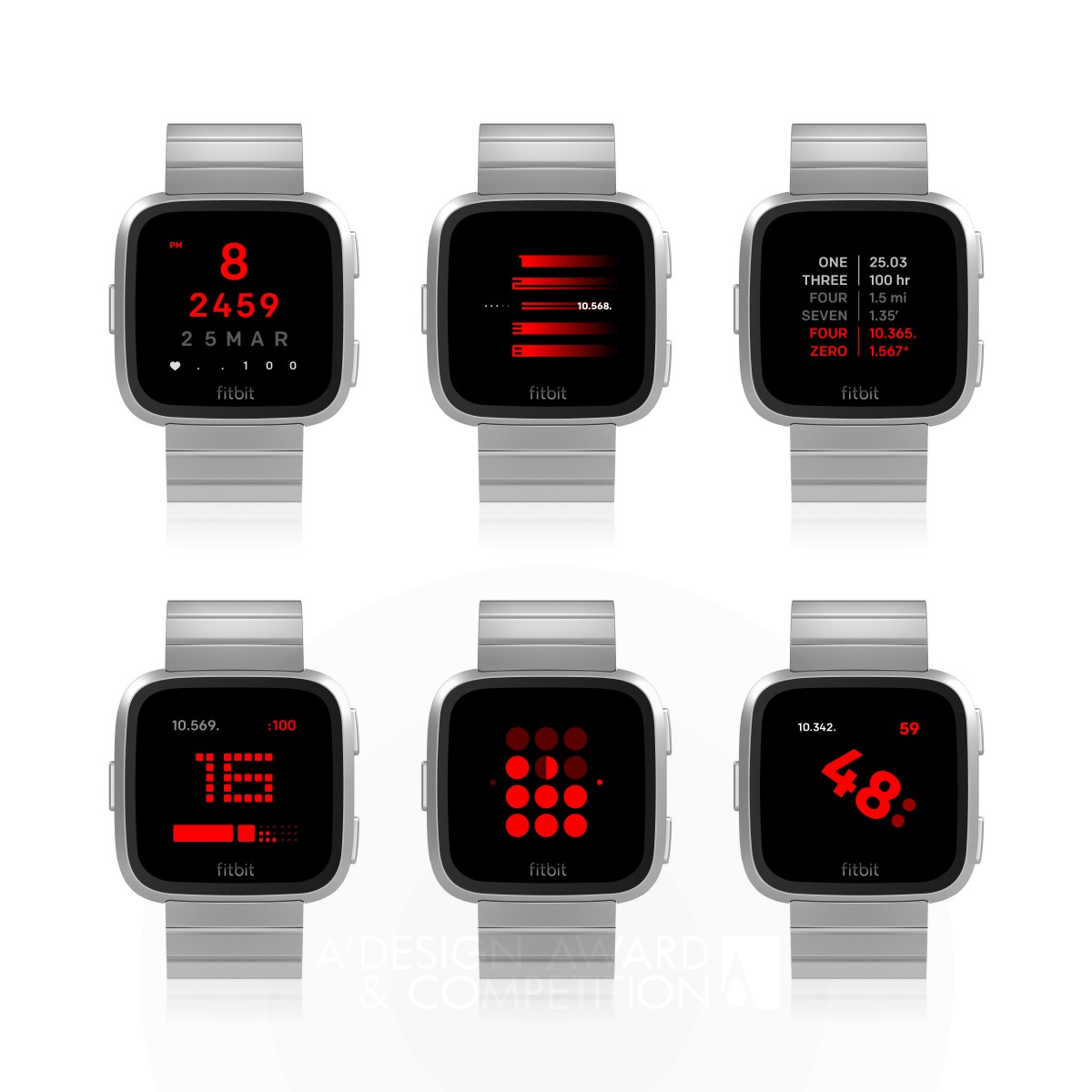 TTMM for Fitbit Versa Clock Face Apps by Albert Salamon Bronze Interface, Interaction and User Experience Design Award Winner 2019 