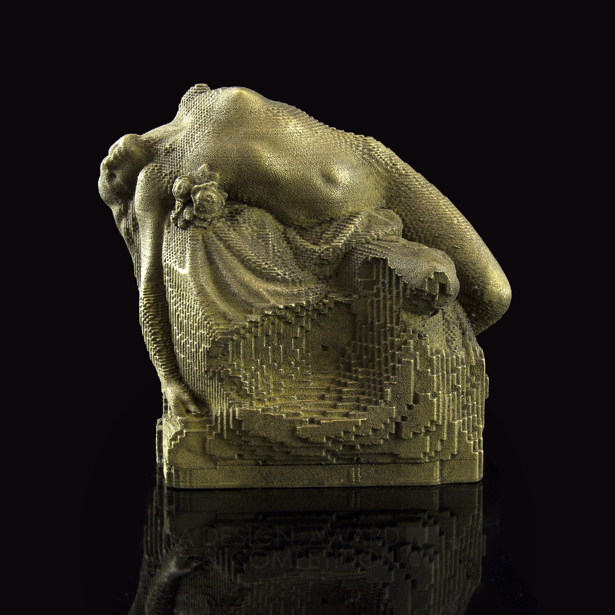 Facets 3D Print Art Piece by Nils Hansen Bronze 3D Printed Forms and Products Design Award Winner 2019 