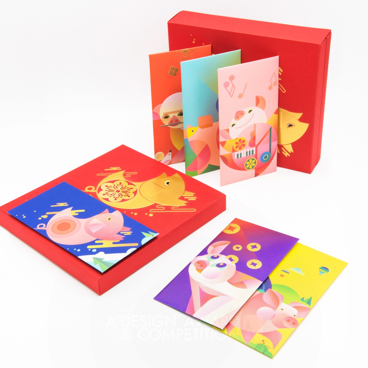 Chinese Zodiac Red Packets Red Packets by Yuanyuan Wu Silver Graphics, Illustration and Visual Communication Design Award Winner 2019 