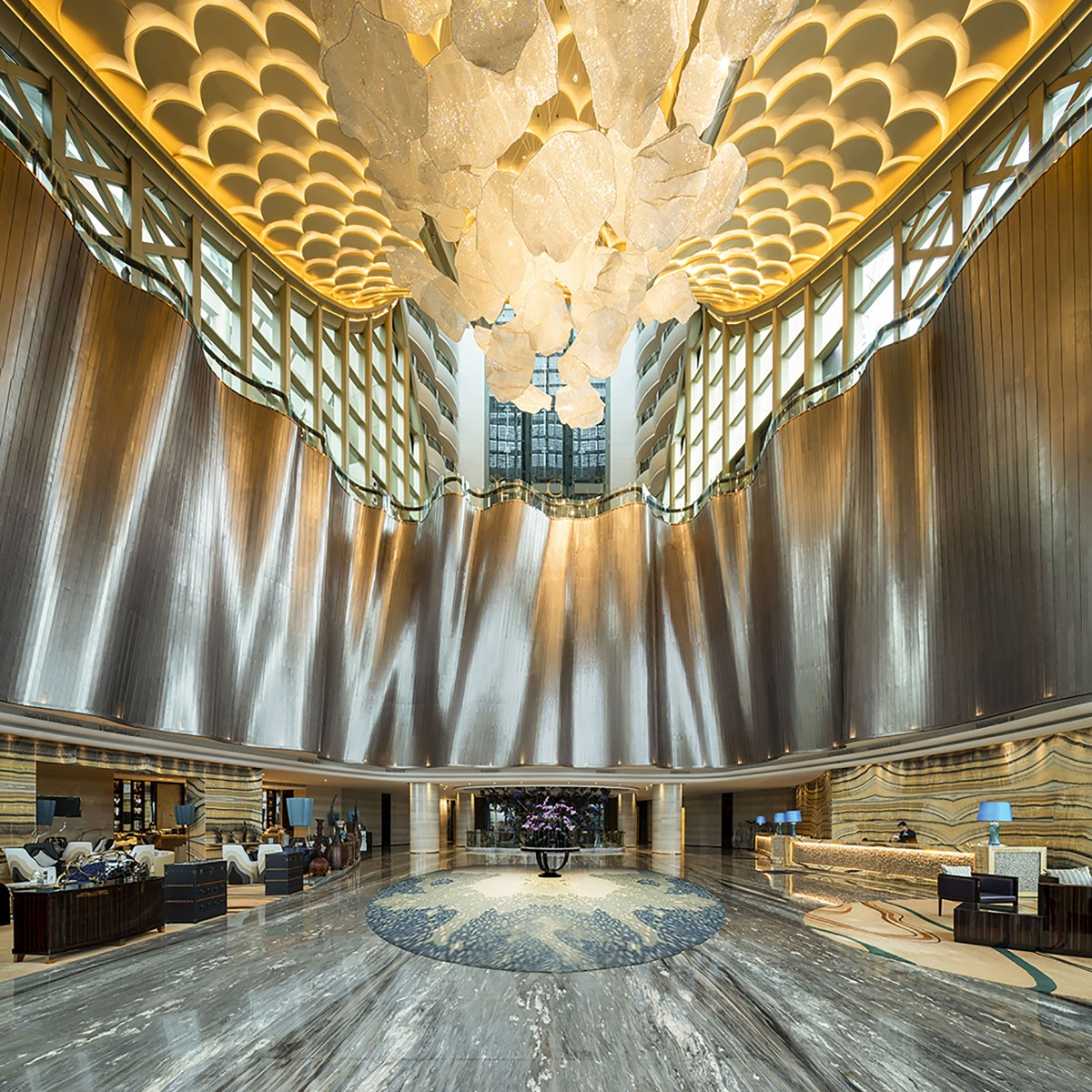 Wyndham Grand Foshan China Deluxe Five Star Hotel by DDA Int'L Hotel Limited Silver Interior Space and Exhibition Design Award Winner 2019 