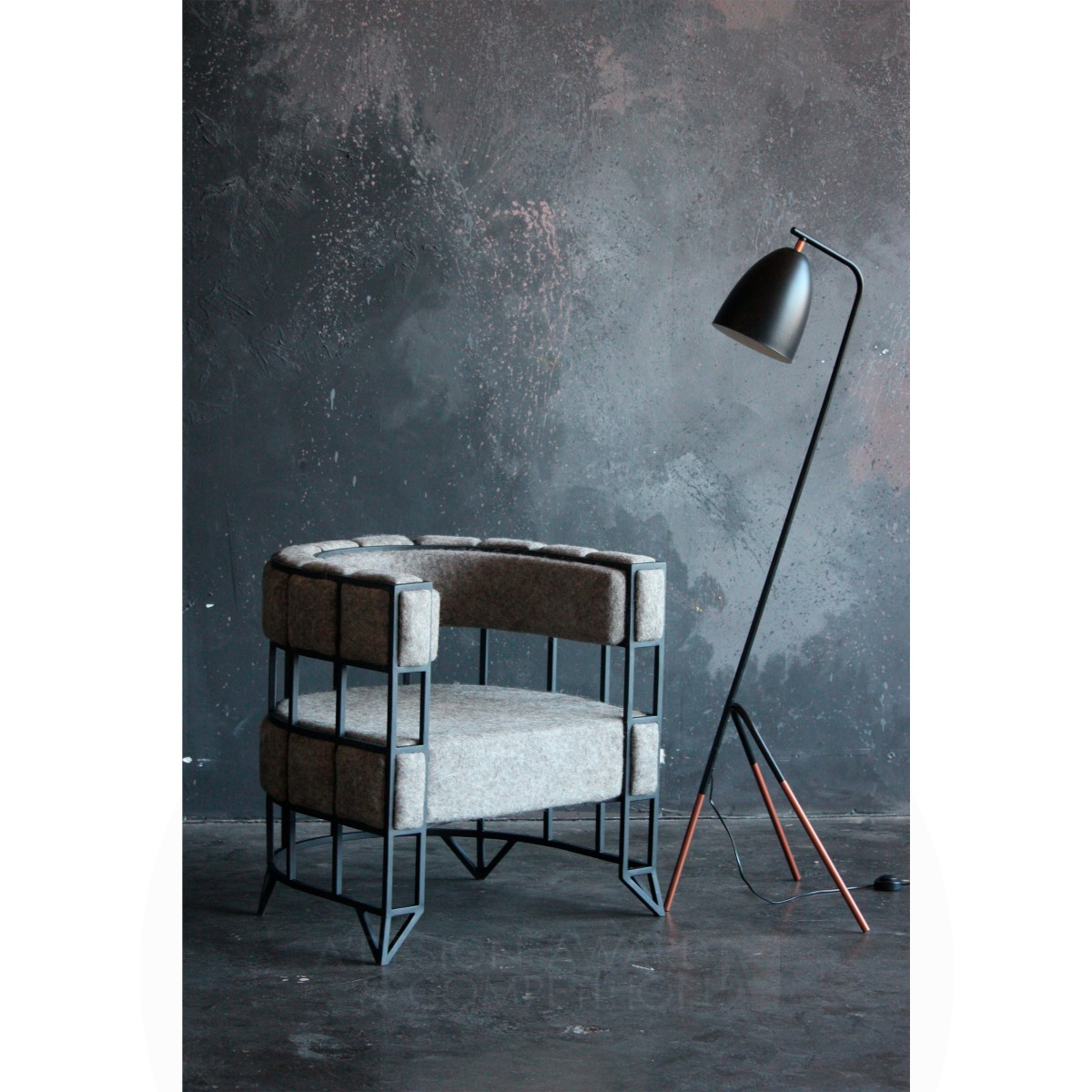 BRUK Armchair Armchair by Andrei Reshetin - Black Owl Silver Furniture Design Award Winner 2019 