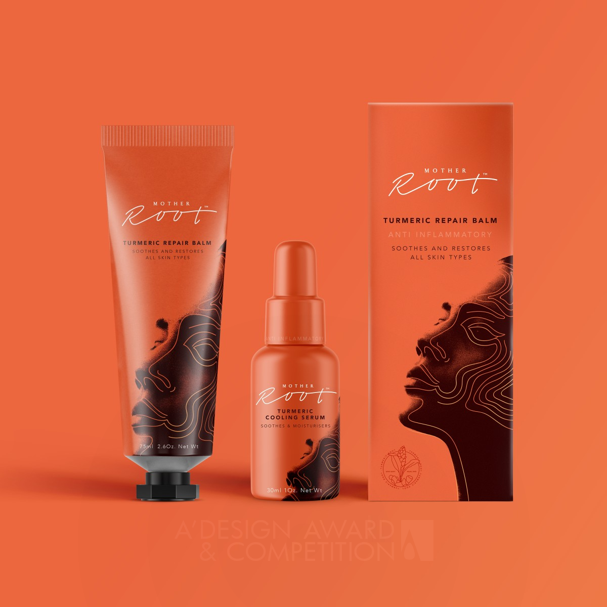 Mother Root Cosmetics by Kiss Branding Silver Packaging Design Award Winner 2019 