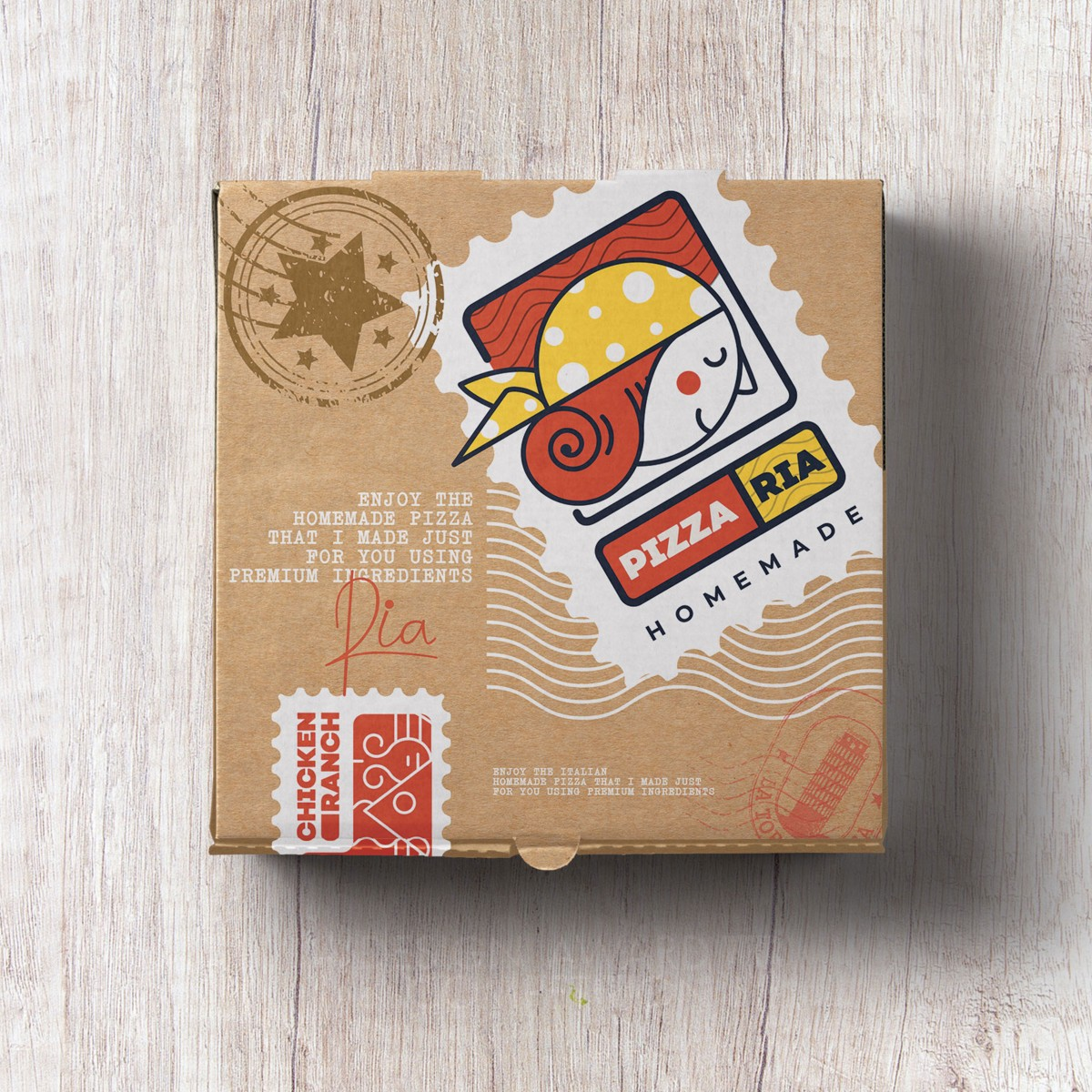 Pizzaria Branding and Packaging by Basem Amer Silver Packaging Design Award Winner 2019 