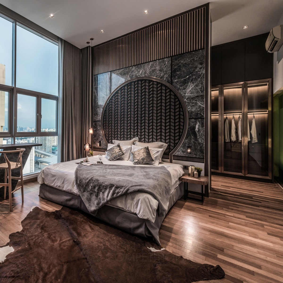 Opulent 30 Residential Penthouse by Nu Infinity Silver Interior Space and Exhibition Design Award Winner 2019 