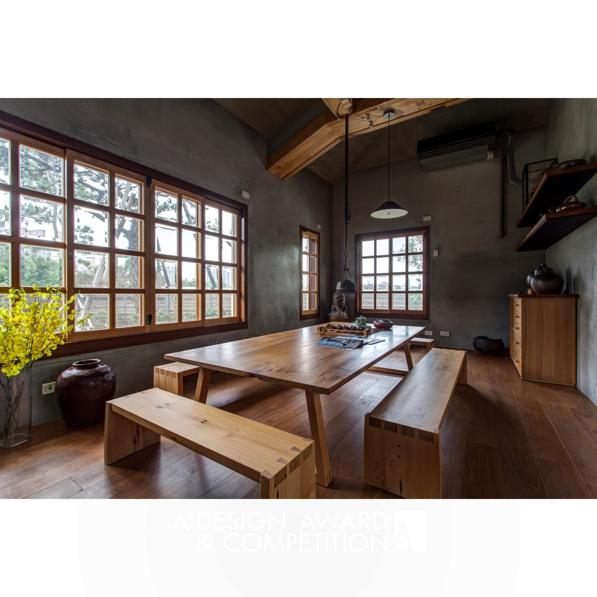 Unique Wood-themed Residence Residential House by Te-Yu Liu and Hui-Ching Chang Silver Interior Space and Exhibition Design Award Winner 2019 