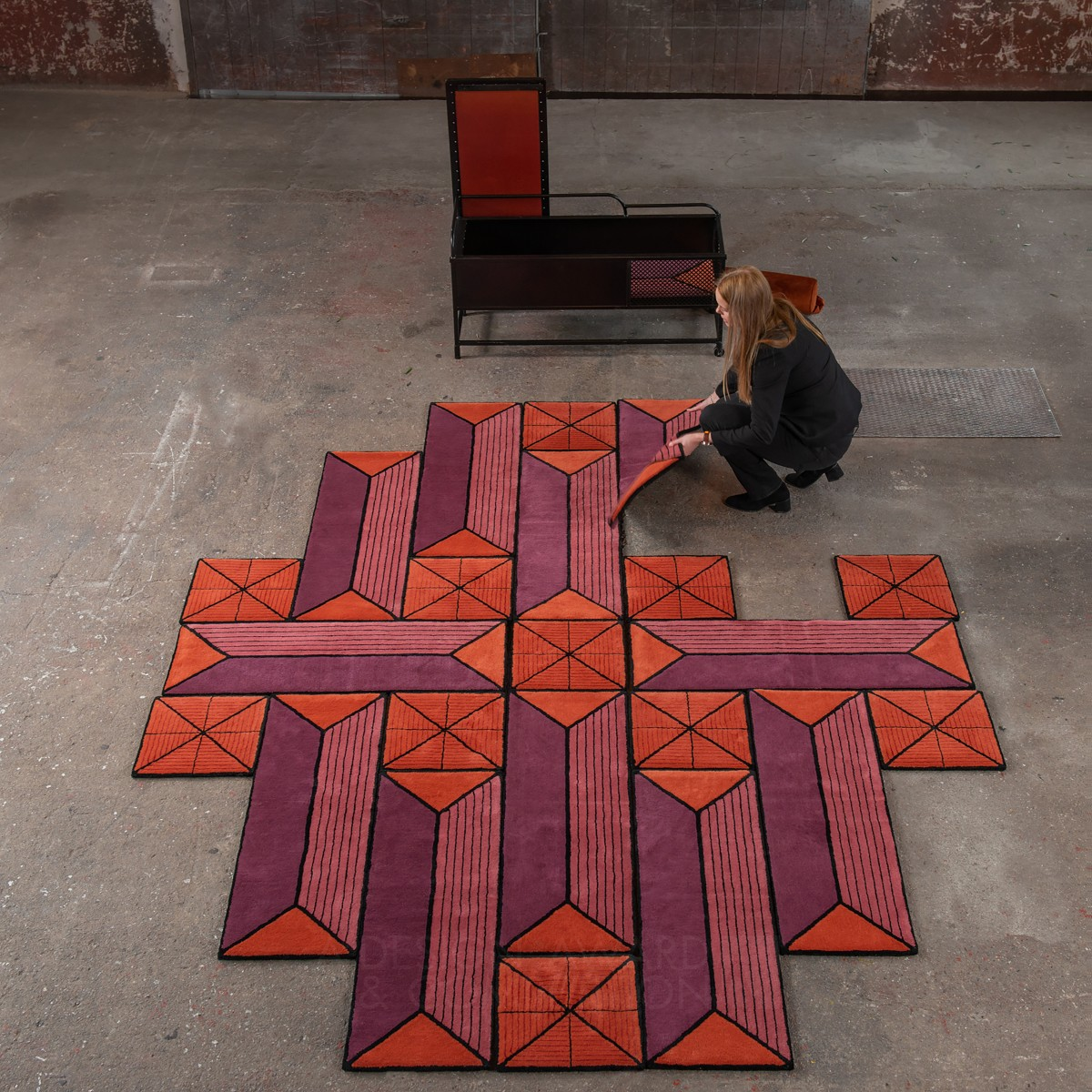 Astron Shape Shifting Rug Shape Shifting Rug by Ingrid Kulper Golden Furniture Design Award Winner 2019 