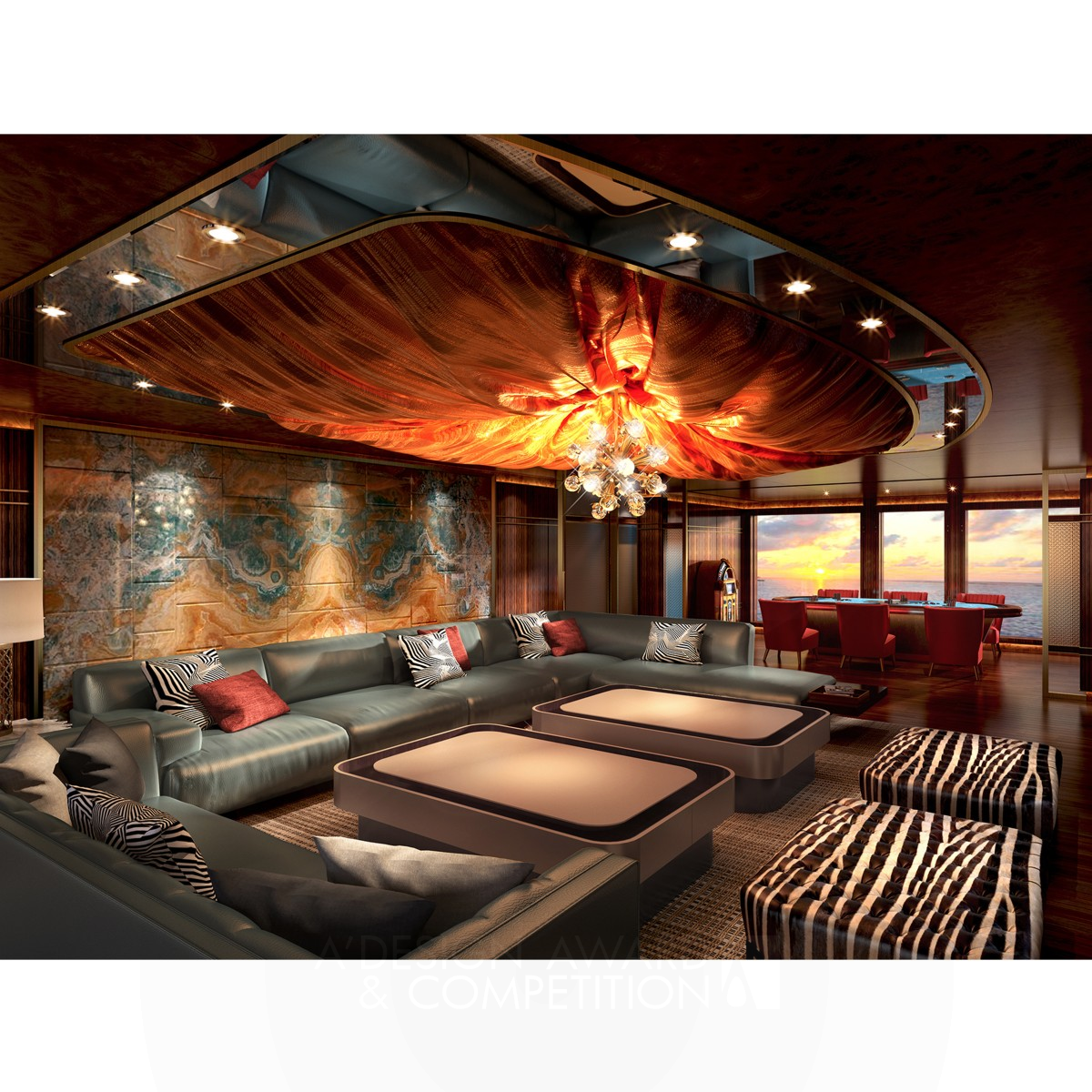 Red Star Yacht Interior by David Chang Iron Yacht and Marine Vessels Design Award Winner 2019 