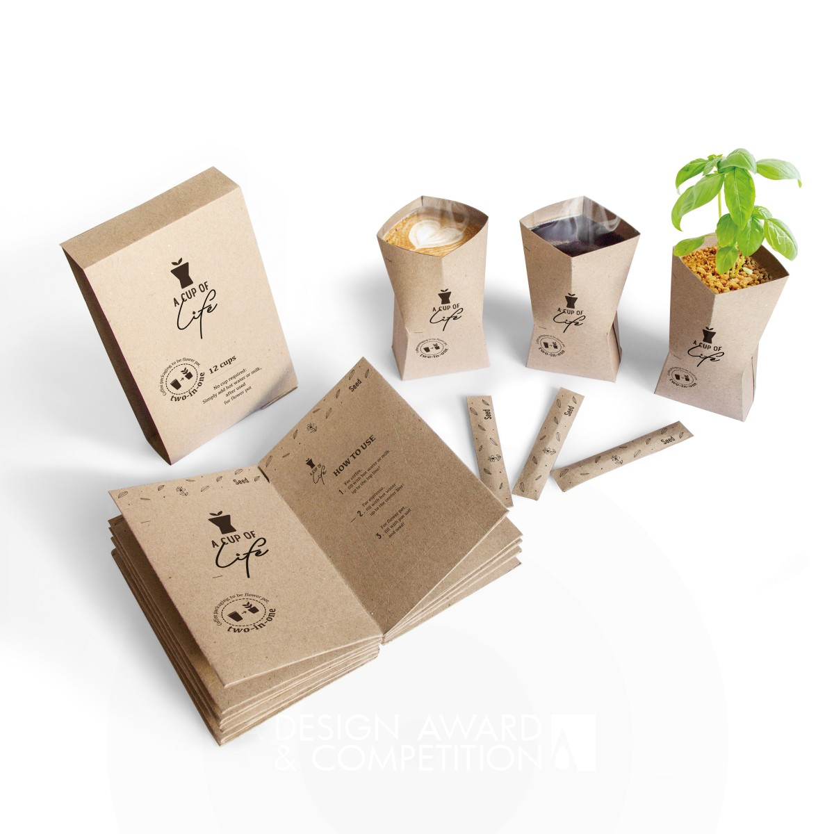 A Cup of Life Multifunctional Coffe Cup by Miki Kawamura Silver Packaging Design Award Winner 2019 