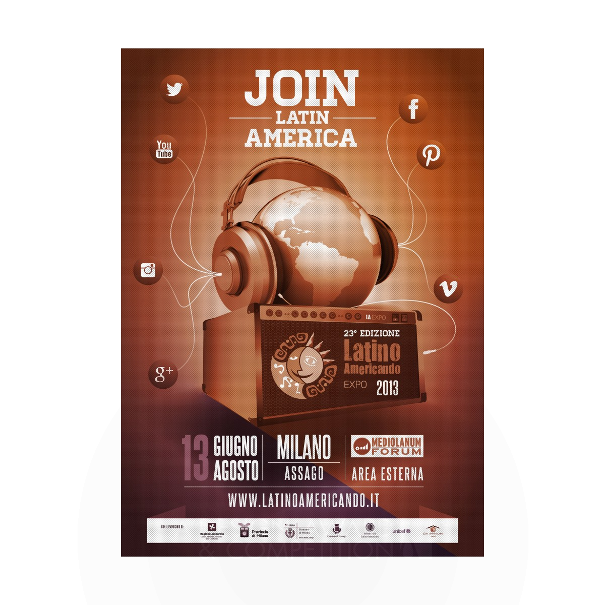 Join Latin America Poster Design by Andrea Caucino Iron Graphics, Illustration and Visual Communication Design Award Winner 2019 