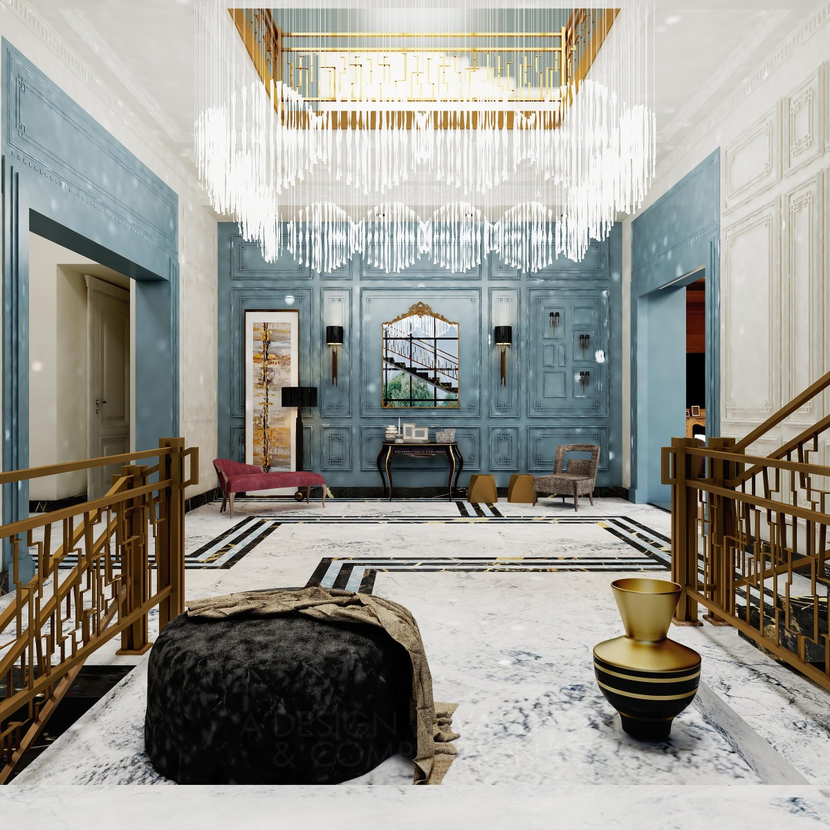 Opulence Stair Vestibule by Reham Ezzeldin Silver Interior Space and Exhibition Design Award Winner 2019 