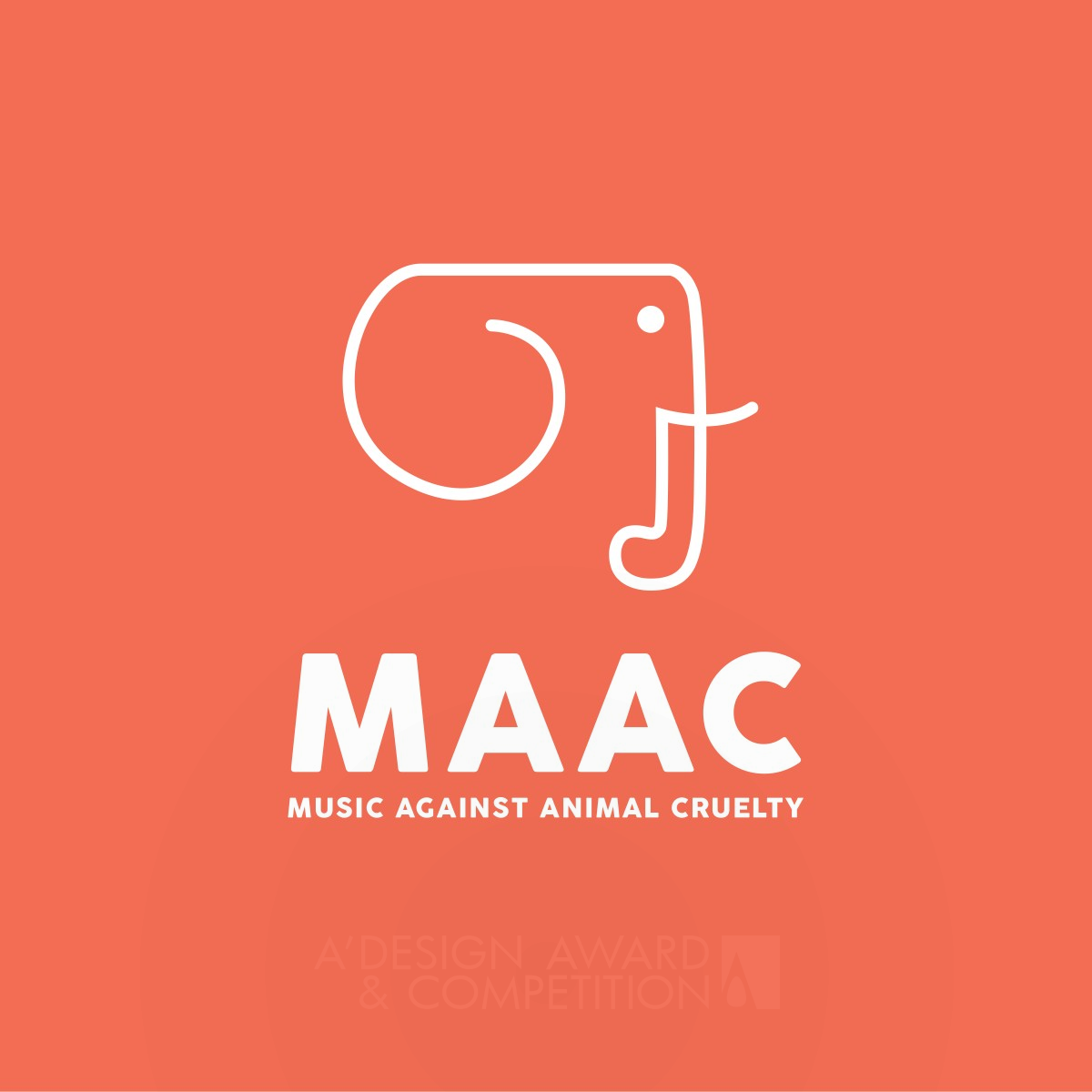 Music Against Animal Cruelty (MAAC) Logo by Katrina Stevens Iron Graphics, Illustration and Visual Communication Design Award Winner 2019 