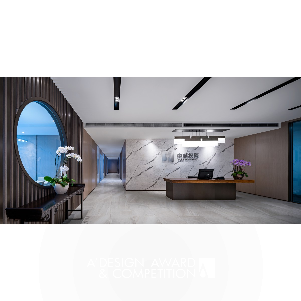 Cura Investment Office Interior design by Leo Zhu Bronze Interior Space and Exhibition Design Award Winner 2019 