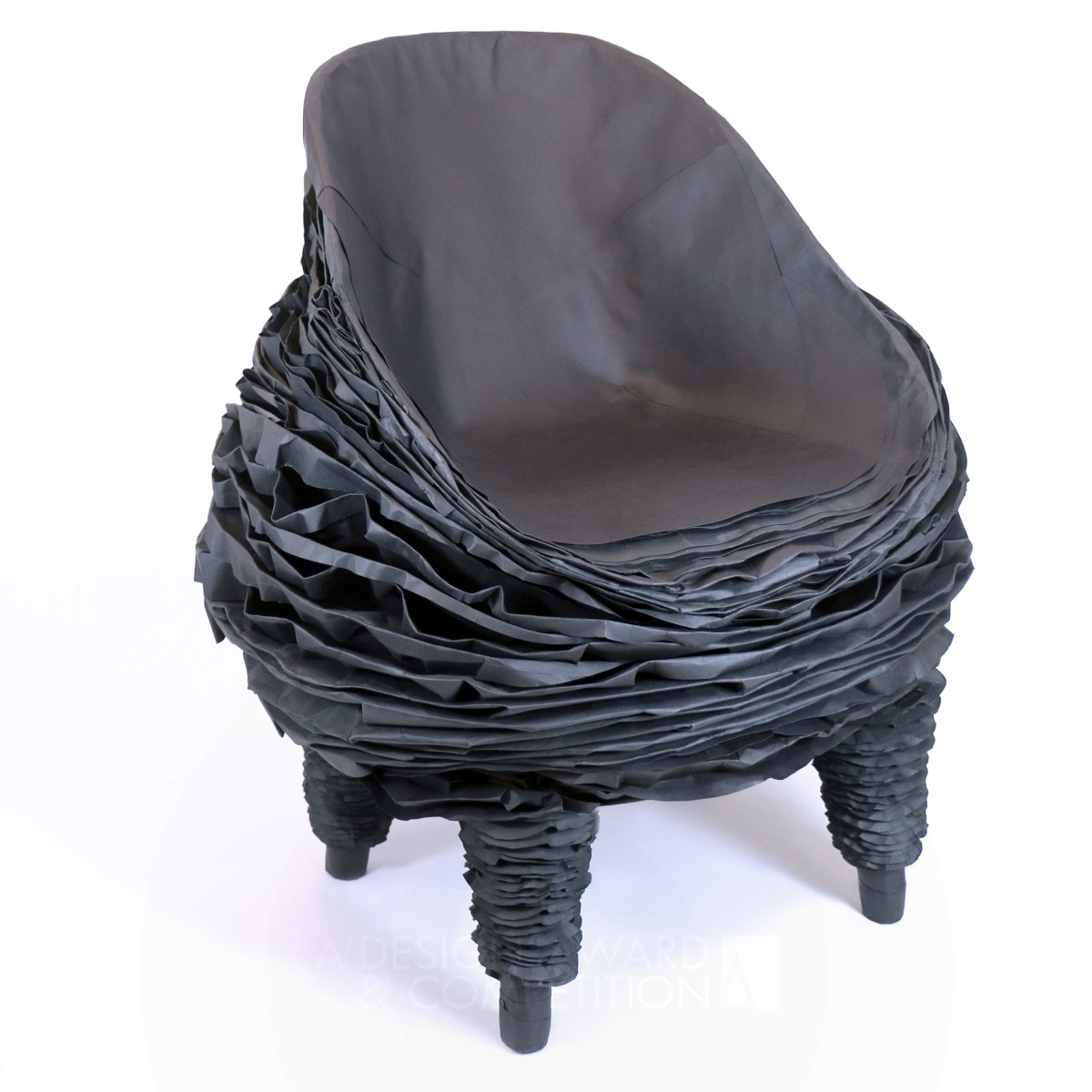 Paper Furniture Collection Chair  by Vadim Kibardin Iron Fine Arts and Art Installation Design Award Winner 2019 