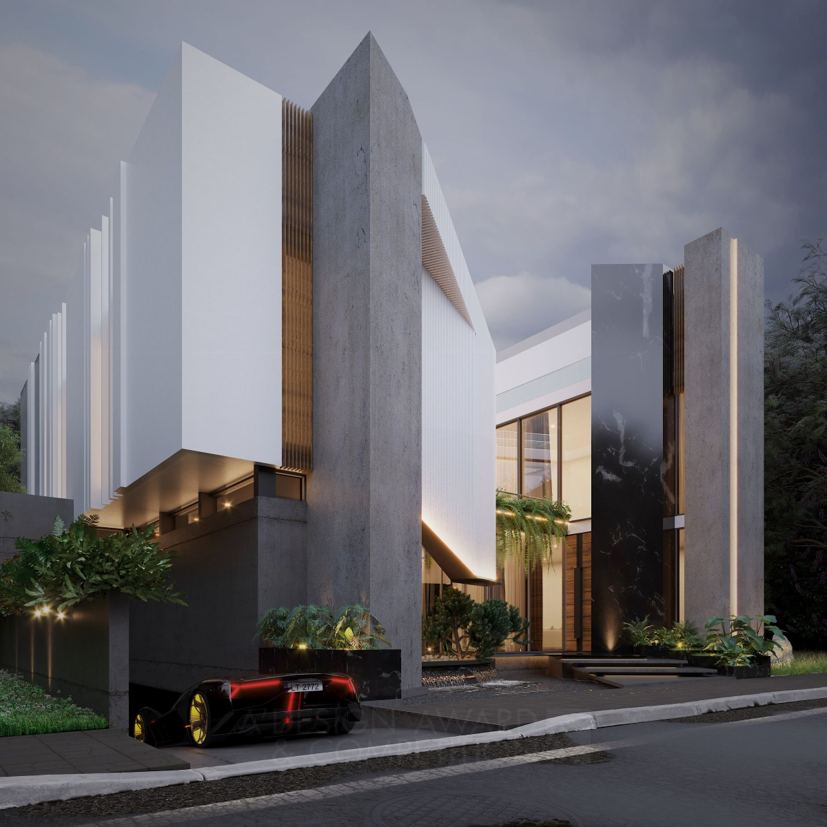 Abstract House Residential Home by Ghiath Al Masri Silver Architecture, Building and Structure Design Award Winner 2019 