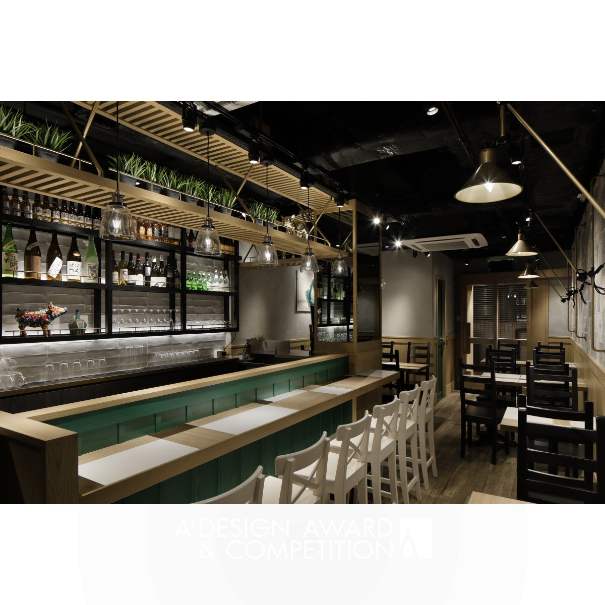 Porker Japanese Dining Bar by C.Sasaki and M.Nakanishi Bronze Interior Space and Exhibition Design Award Winner 2019 