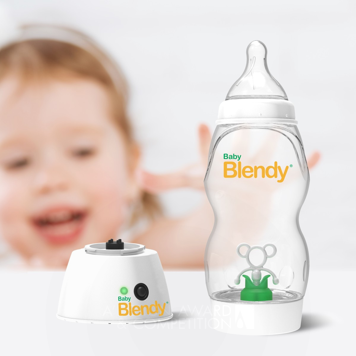 Baby Blendy Baby Bottle by Osmay Gonzalez and Omar Gonzalez Iron Baby, Kids' and Children's Products Design Award Winner 2019 