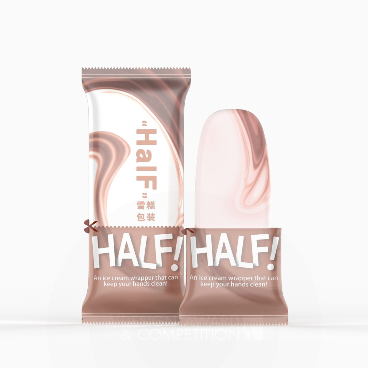 HALF Ice Cream Packing by Liu Yi Iron Packaging Design Award Winner 2019 