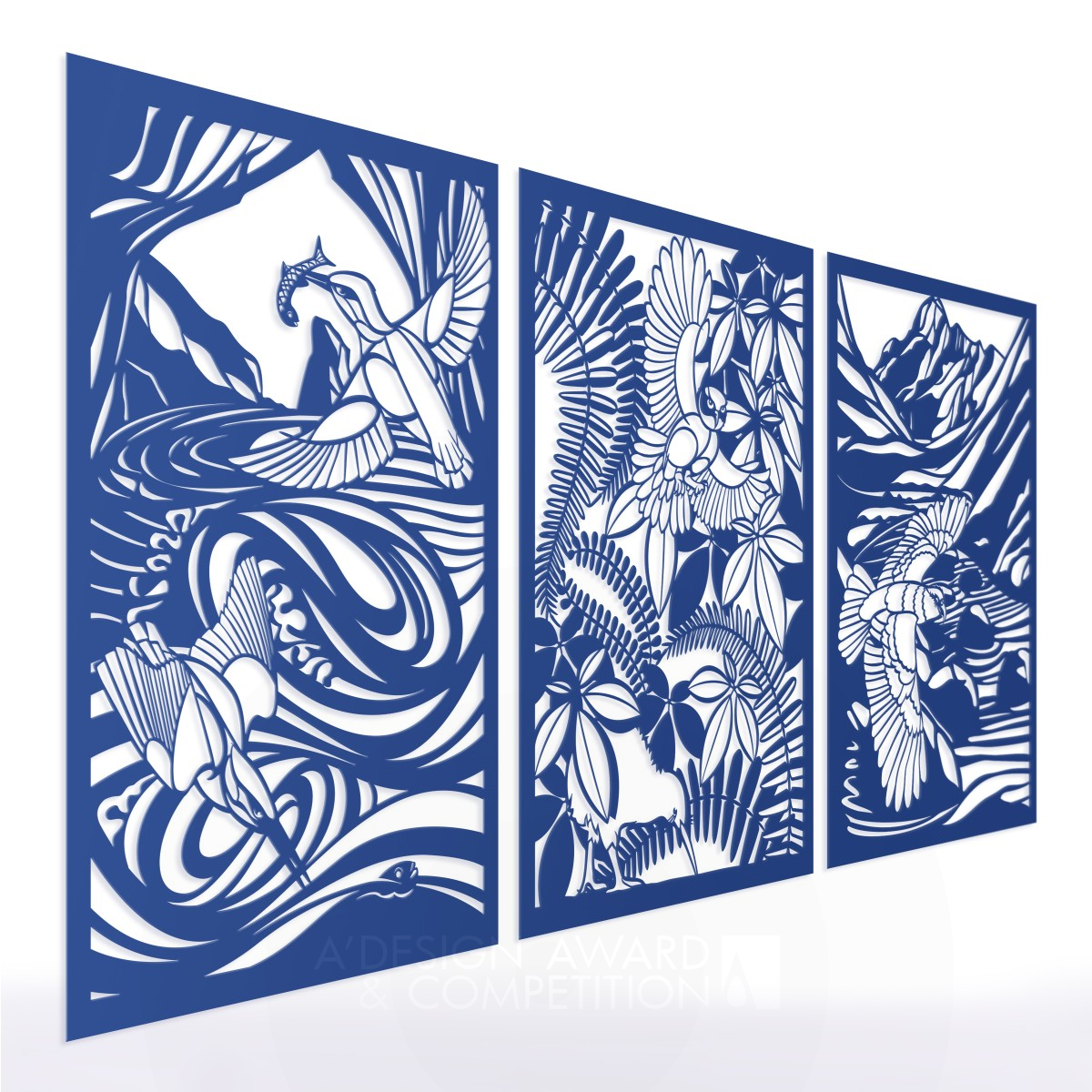 Birds of Steel Multifunctional Panel by Malcolm White Bronze Graphics, Illustration and Visual Communication Design Award Winner 2019 