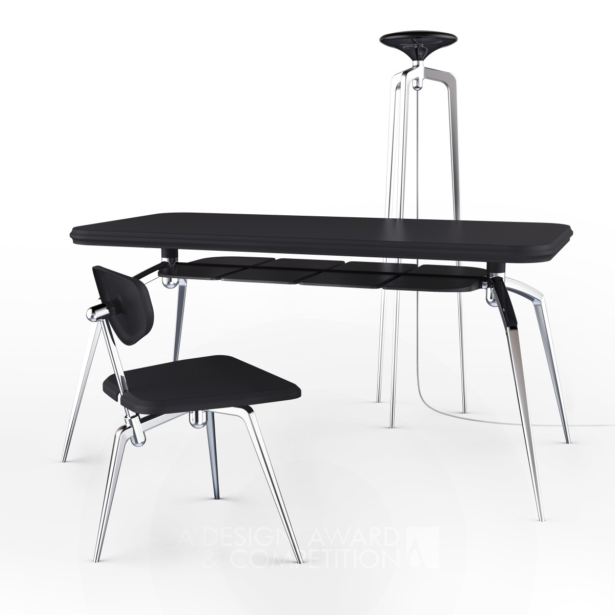 Black Steel Novelty and Comfortable by Wei Jingye and Wang Ruilin Bronze Furniture Design Award Winner 2020 