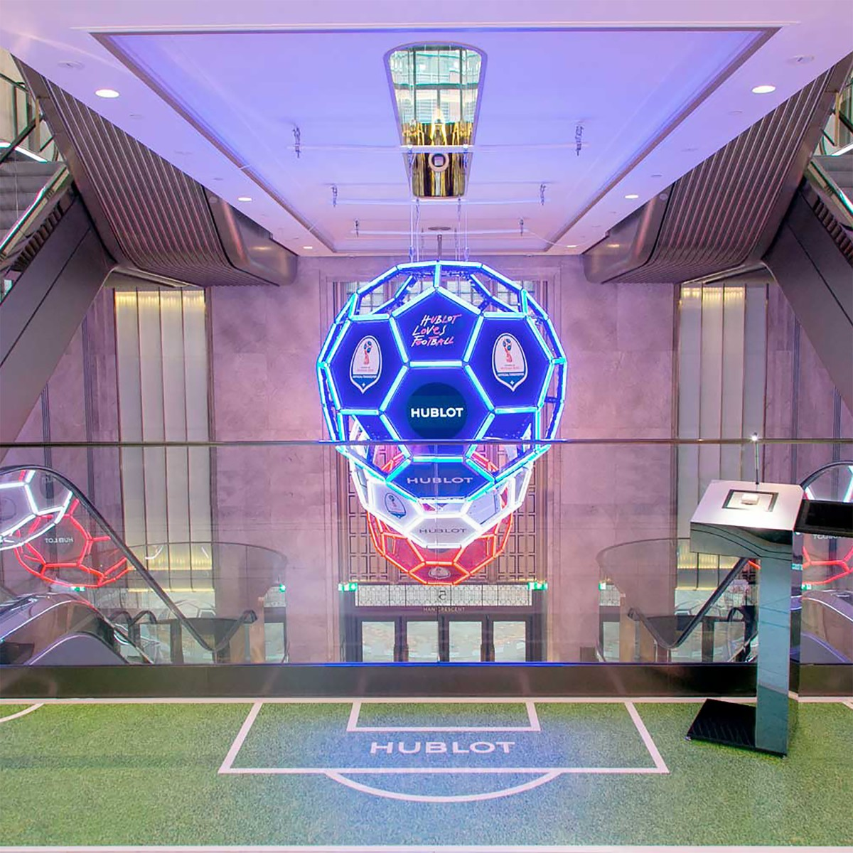 FIFA World Cup VM Display of Hublot by L'Atelier Five Bronze Interior Space and Exhibition Design Award Winner 2019 