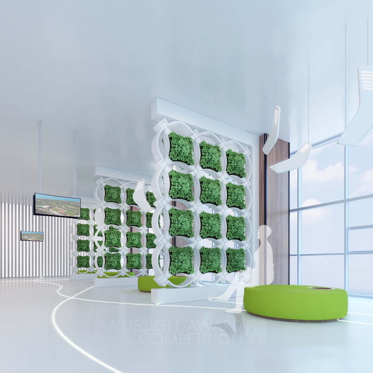 GreeneryPann Green interior panel by Nazlı Nazende Yıldırım Iron Furniture Design Award Winner 2019 