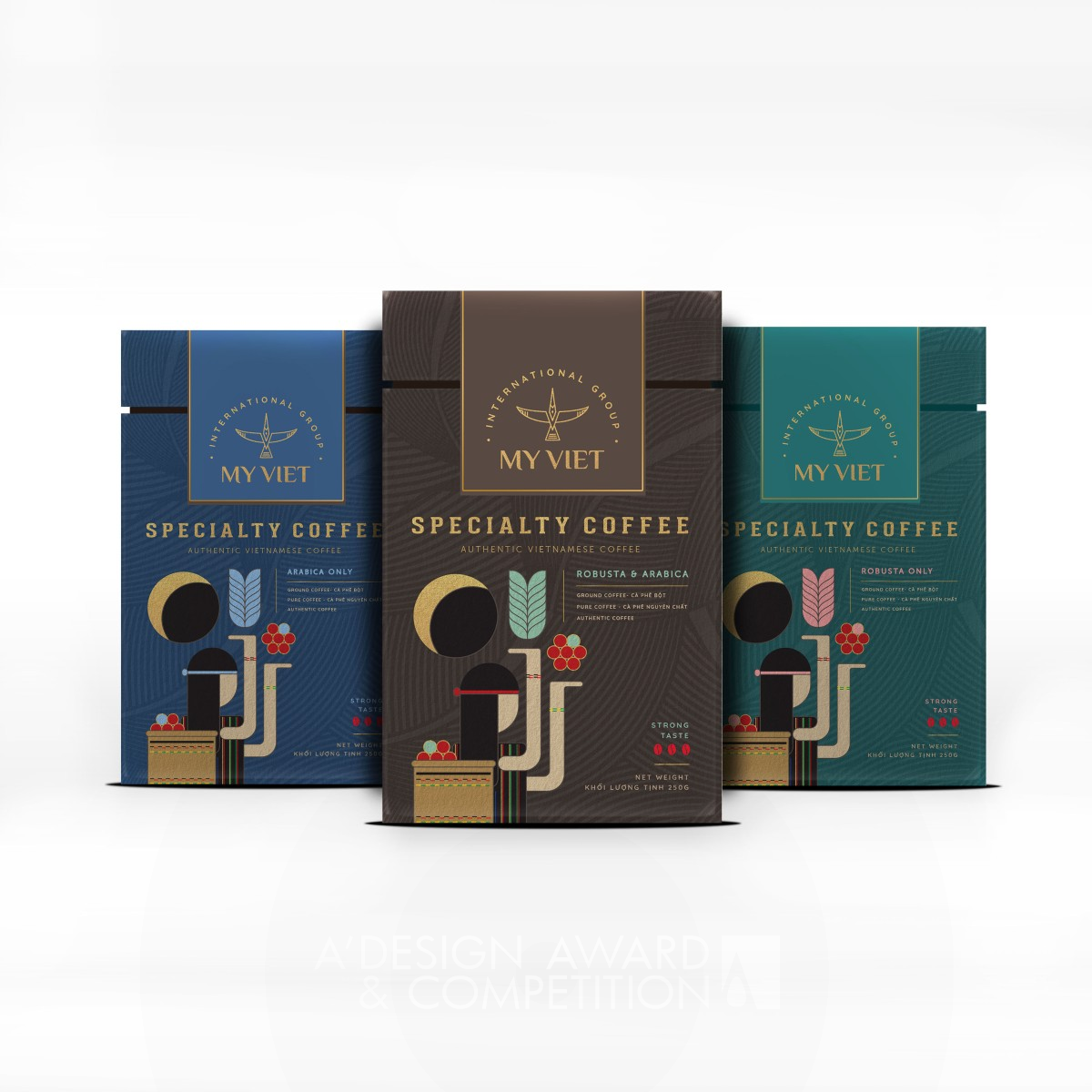 My Viet Specialty Coffee Coffee Packaging by My Tien Ho Ngoc Bronze Packaging Design Award Winner 2020 