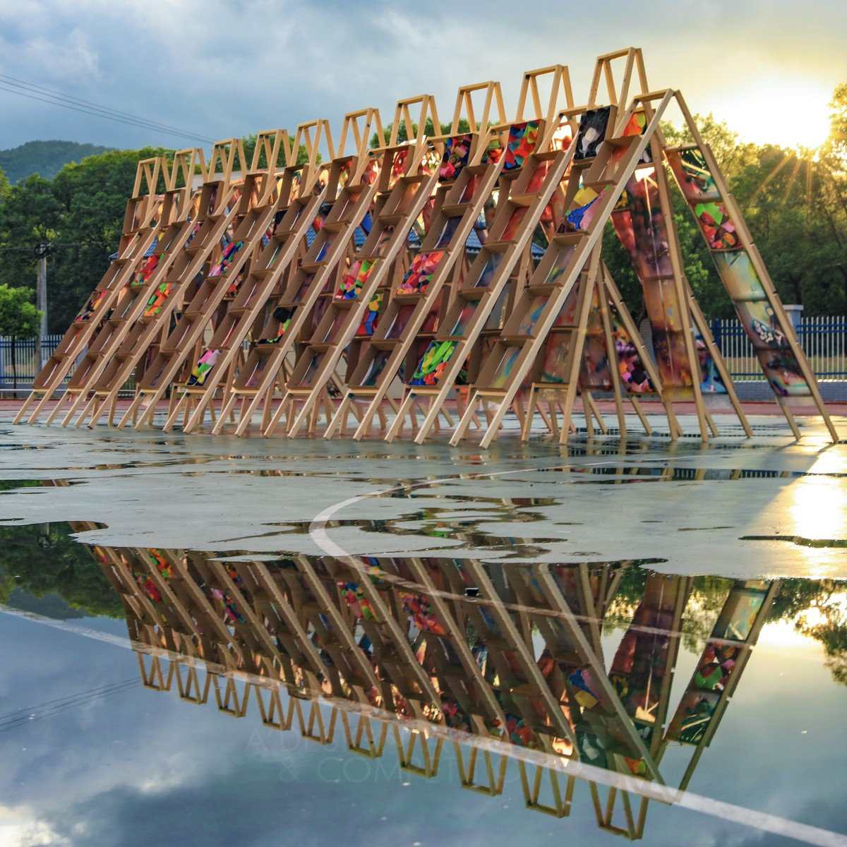 Hi Ladders High Pavilion by Hao Li Bronze Architecture, Building and Structure Design Award Winner 2020 