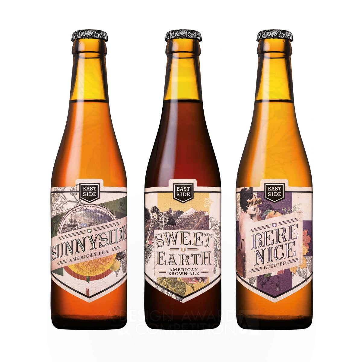 East Side Italian Craft Beer by Roberto Terrinoni Bronze Packaging Design Award Winner 2020 