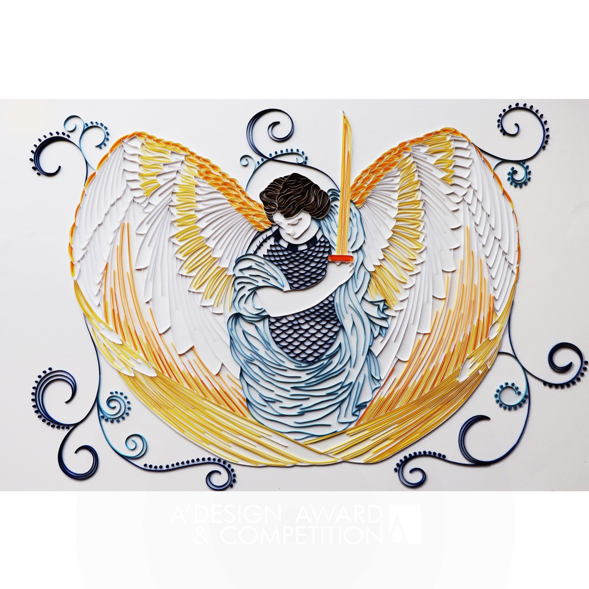 Archangel Michael Quilling by Niamh Faherty Iron Fine Arts and Art Installation Design Award Winner 2020 