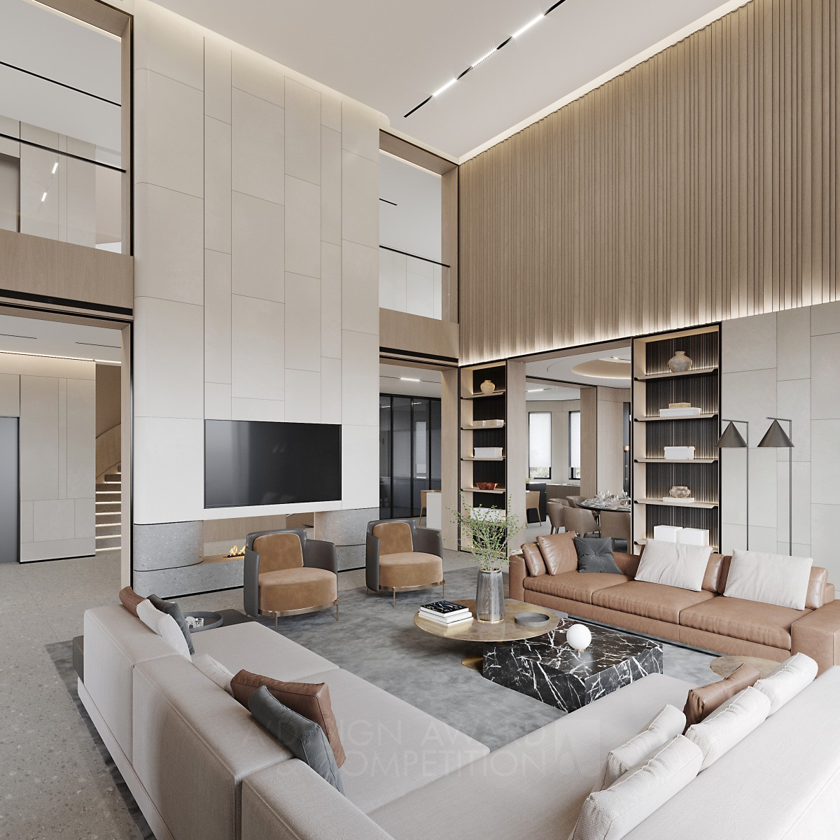 Lakeside Mansion Villa Residence by Zhen Xing Yang Silver Interior Space and Exhibition Design Award Winner 2020 