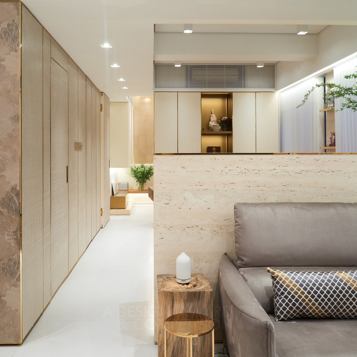 Zen Living Residential Apartment by Hoi Fung Cheang Iron Interior Space and Exhibition Design Award Winner 2020 