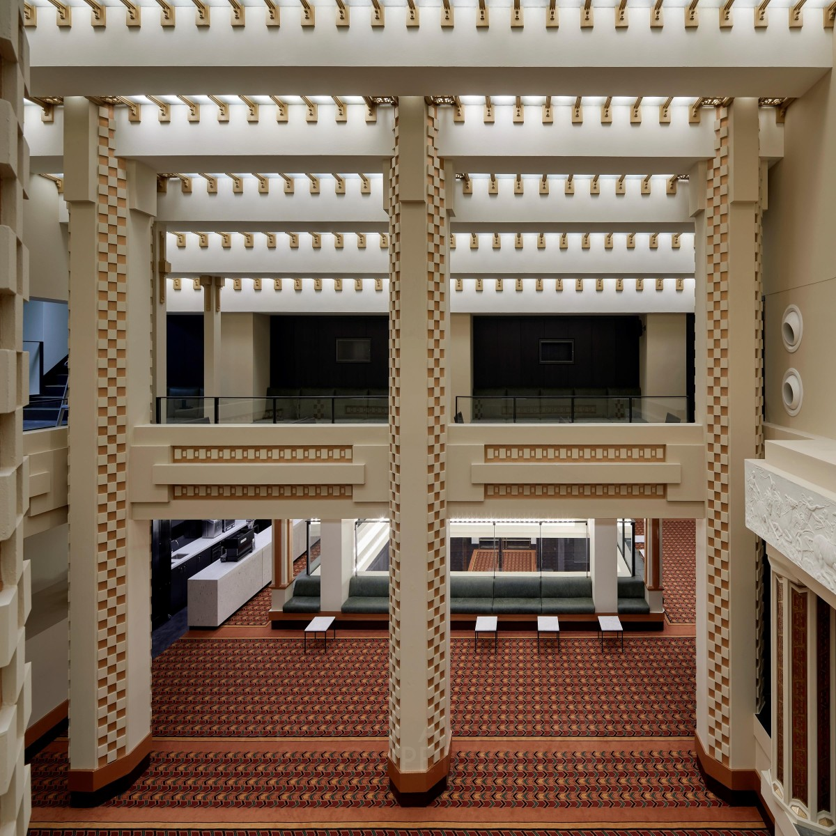 RMIT Capitol Theatre Banquette Seating by Peter Rattle - CUS (Vic) Pty Ltd Bronze Interior Space and Exhibition Design Award Winner 2020 