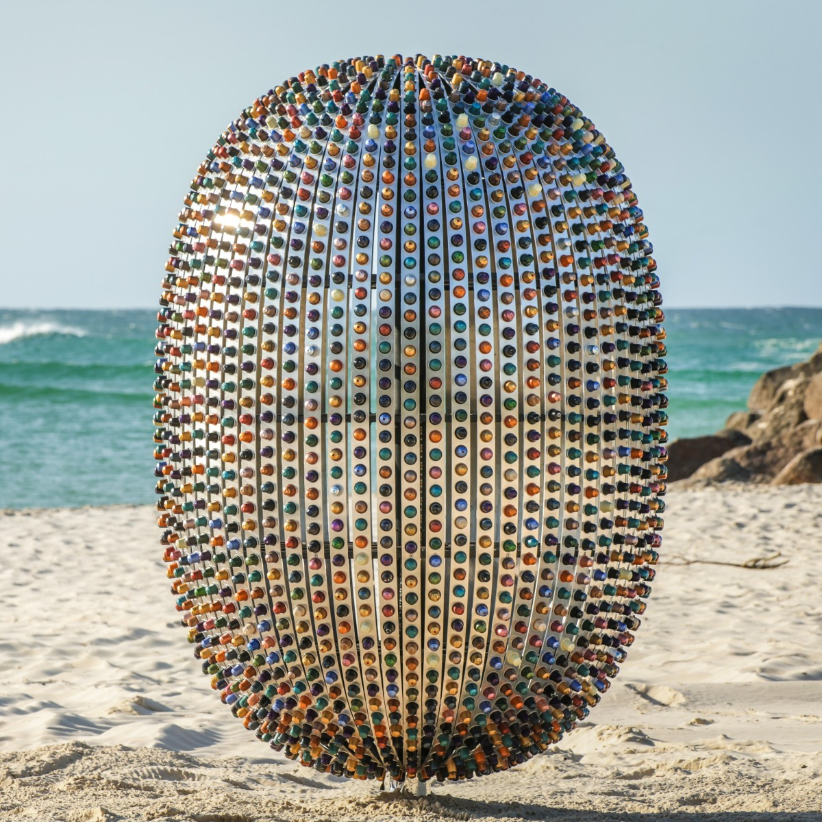 Superegg Sculpture Installation by Jaco Roeloffs Platinum Fine Arts and Art Installation Design Award Winner 2020 