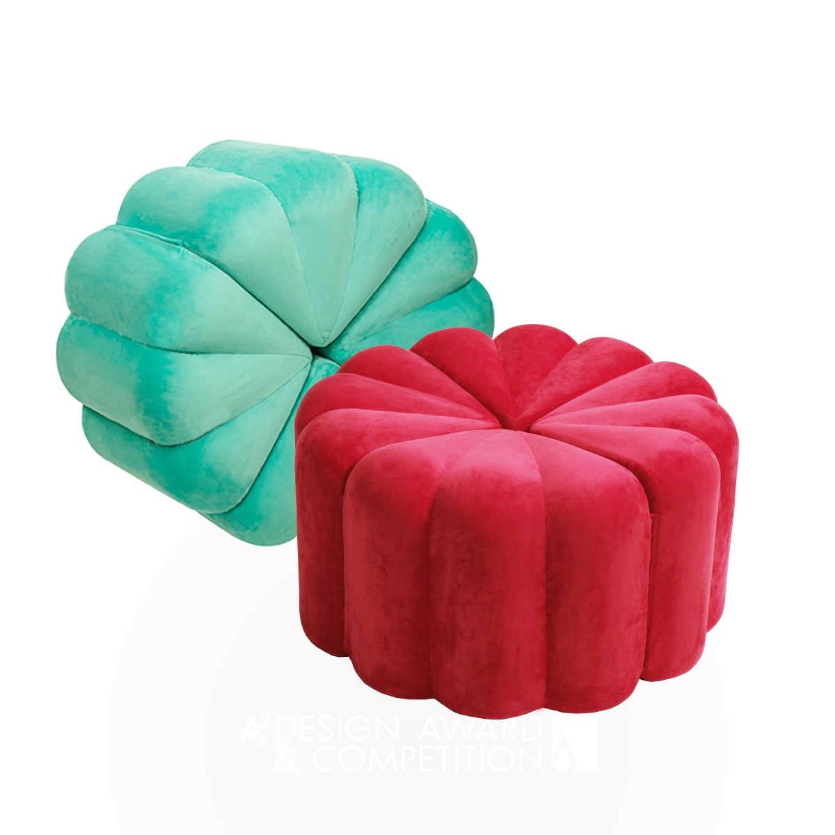 Poufs With 1000 Ways to Arranged Pouf by Marco Guariglia and Jui Ju Lin Iron Furniture Design Award Winner 2020 