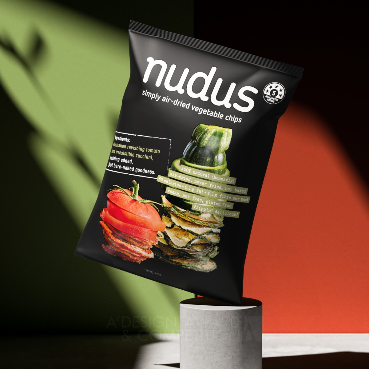 Nudus Snack Food by Angela Spindler Golden Packaging Design Award Winner 2020 