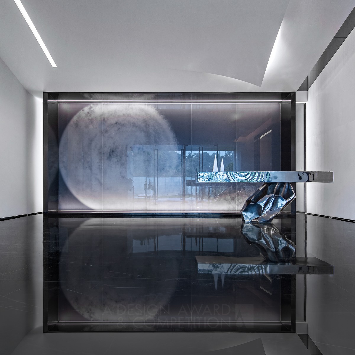 QingZhu Lake Sales Center by WenLi Wu Golden Interior Space and Exhibition Design Award Winner 2020 