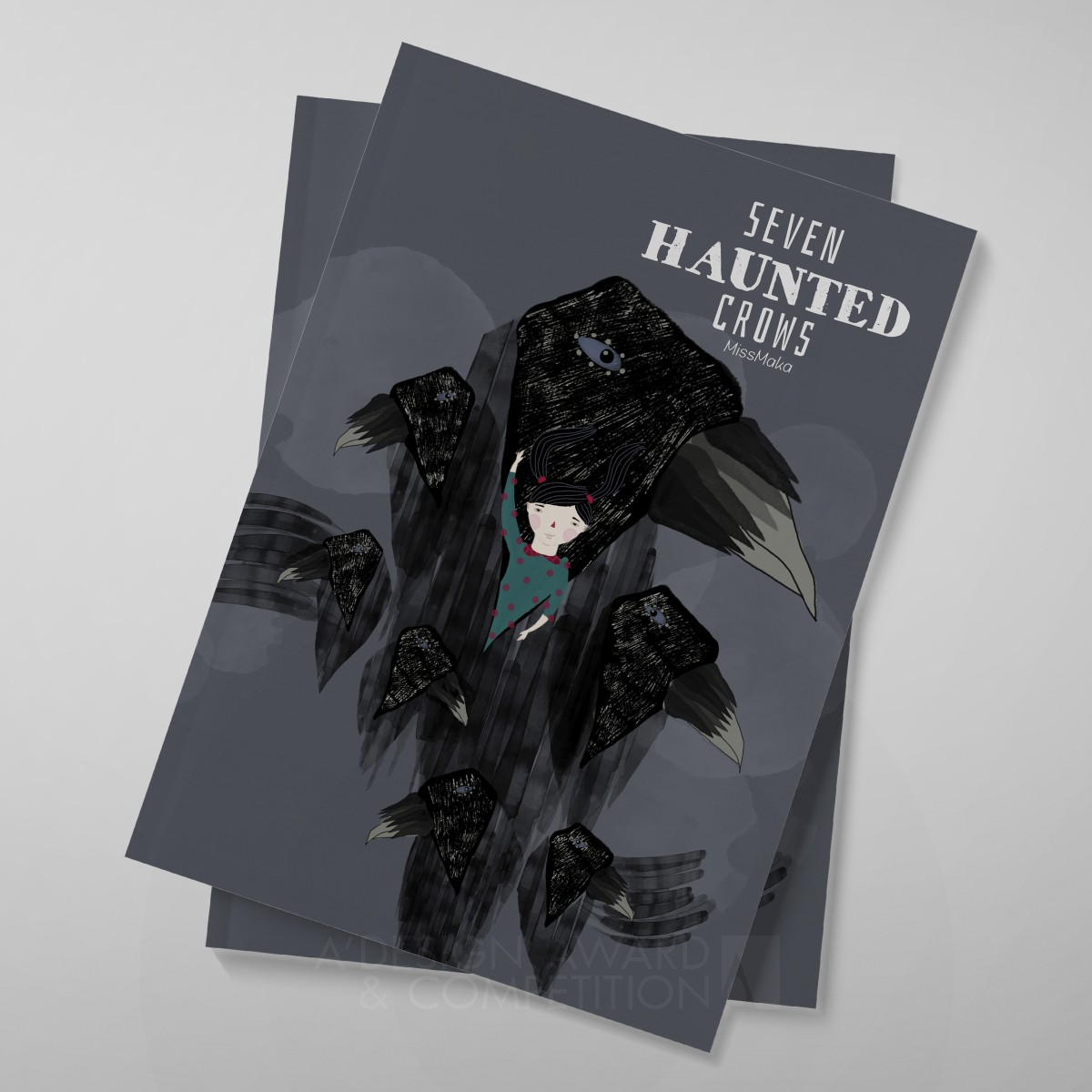 Seven Haunted Crows Book by Mariela Katiuska Baez Ramirez Iron Graphics, Illustration and Visual Communication Design Award Winner 2020 