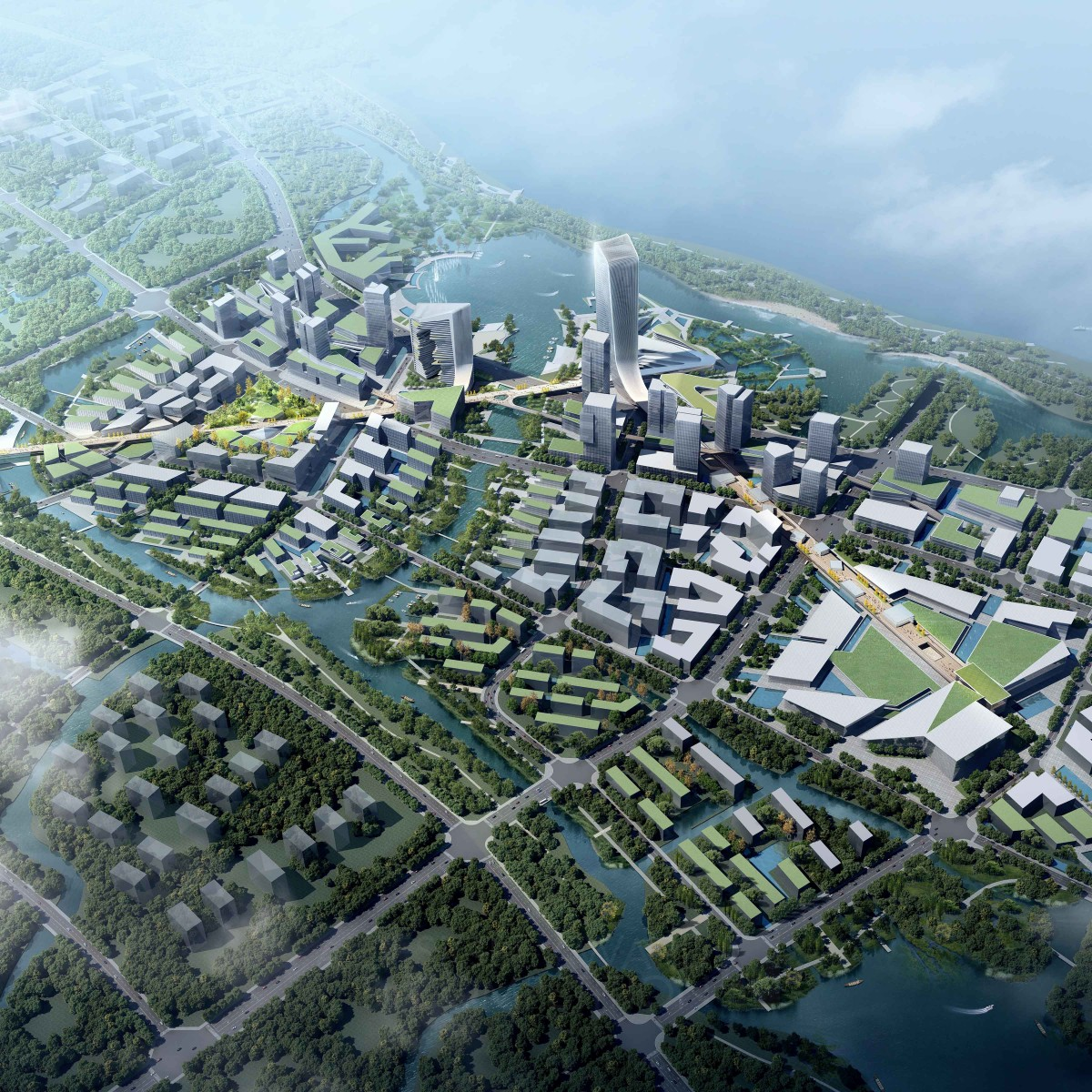 Lougang City CBD of Taihu Lake CBD for Taihu by gad Platinum Urban Planning and Urban Design Award Winner 2020 