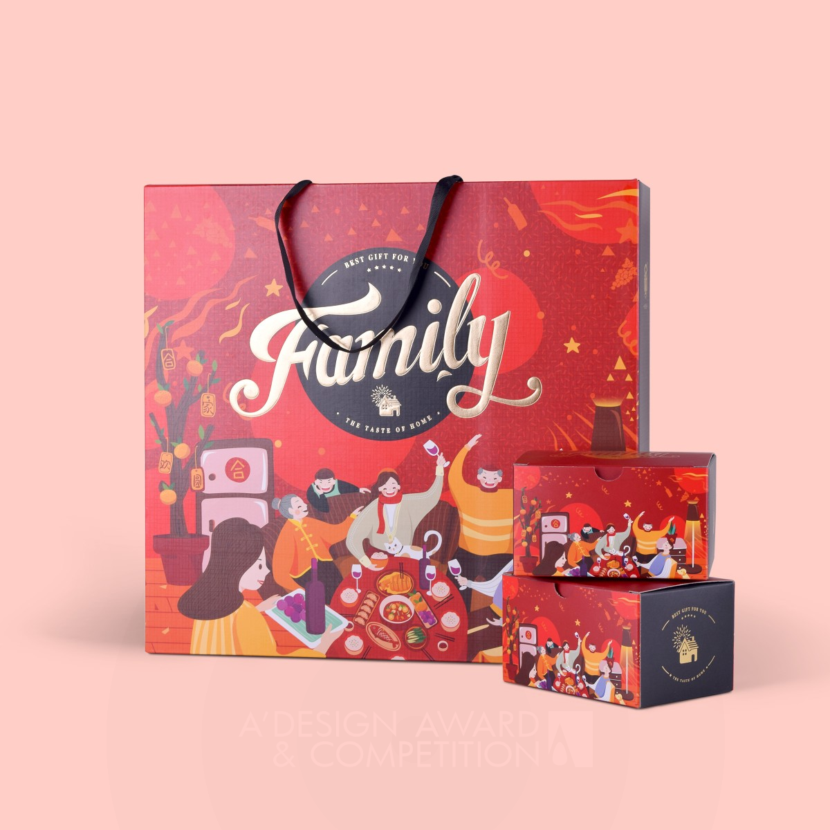 Family Joy Wine Packaging by Xu Shihan Iron Packaging Design Award Winner 2020 