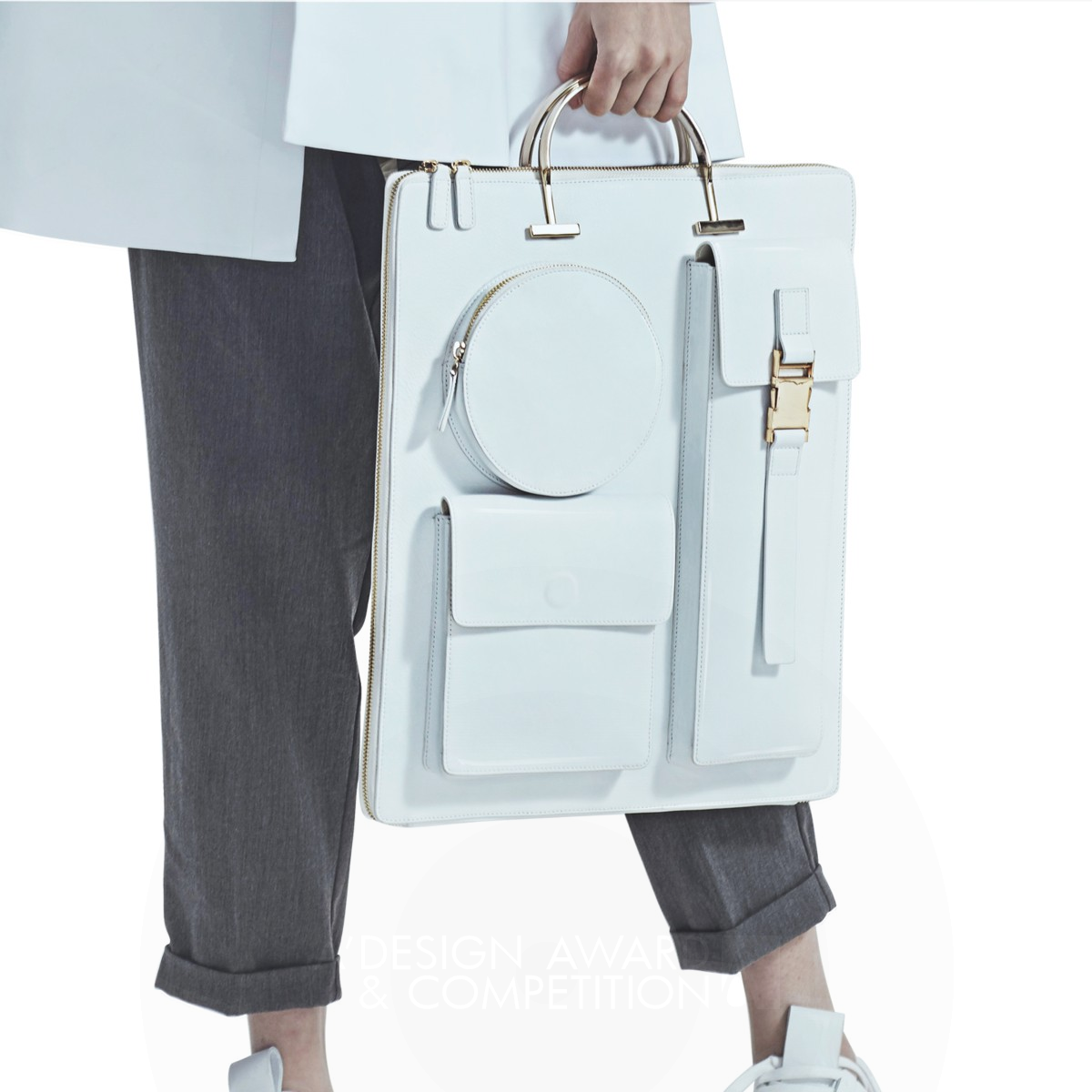 Geome Geometric Fashion Handbag by Wang Yaohua and Bao Liyuan Silver Fashion and Travel Accessories Design Award Winner 2020 