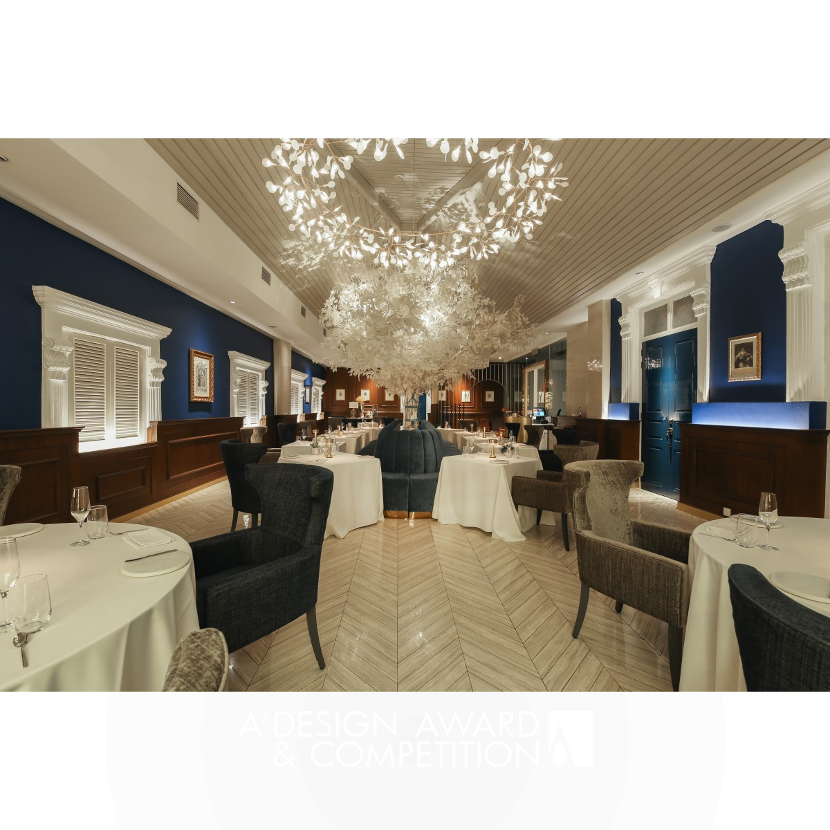 Blue Chip Indulgence Restaurant by Chaos Design Studio Bronze Interior Space and Exhibition Design Award Winner 2020 