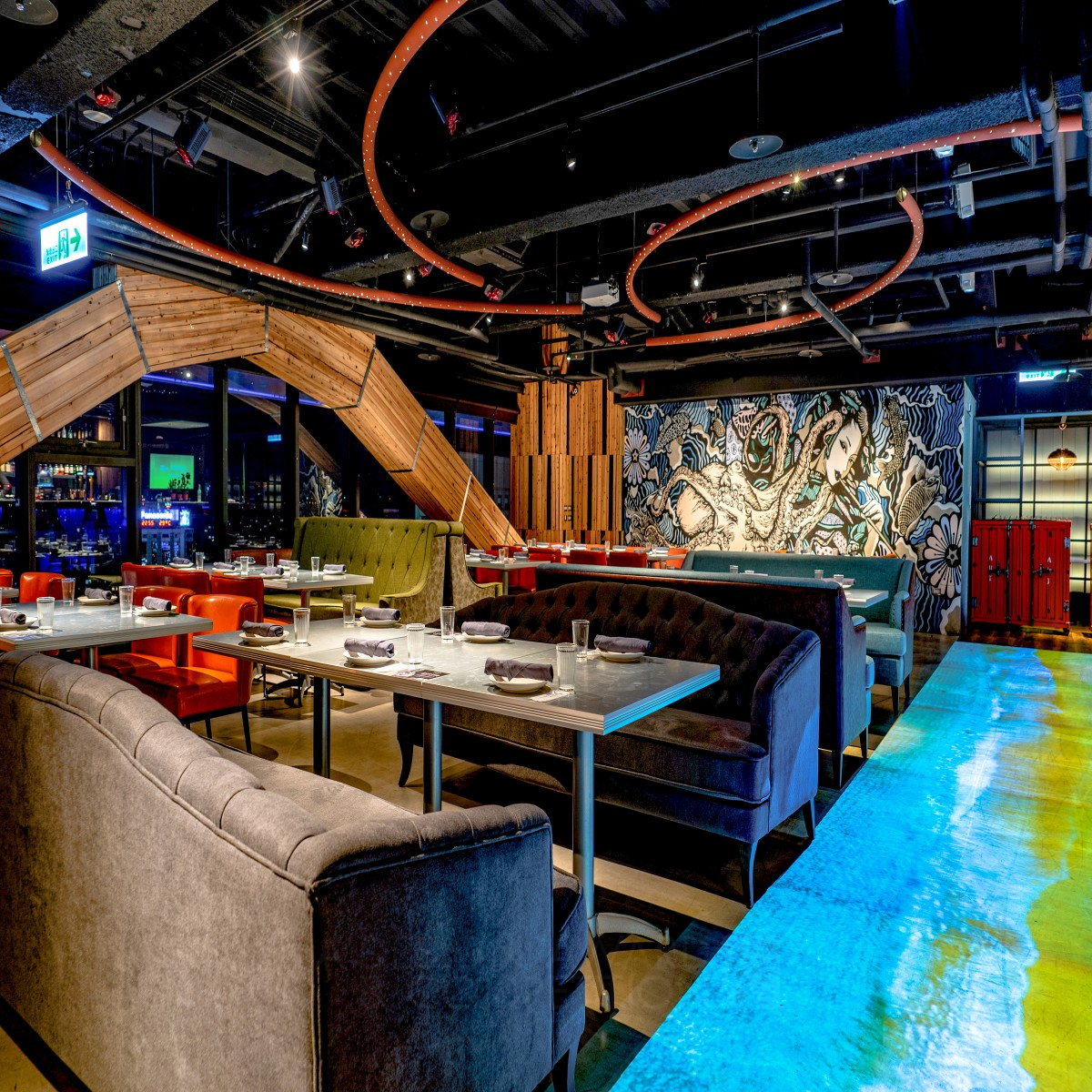 Aplus Seafood Bar and Restaurant by Linkform Design Bronze Interior Space and Exhibition Design Award Winner 2020 