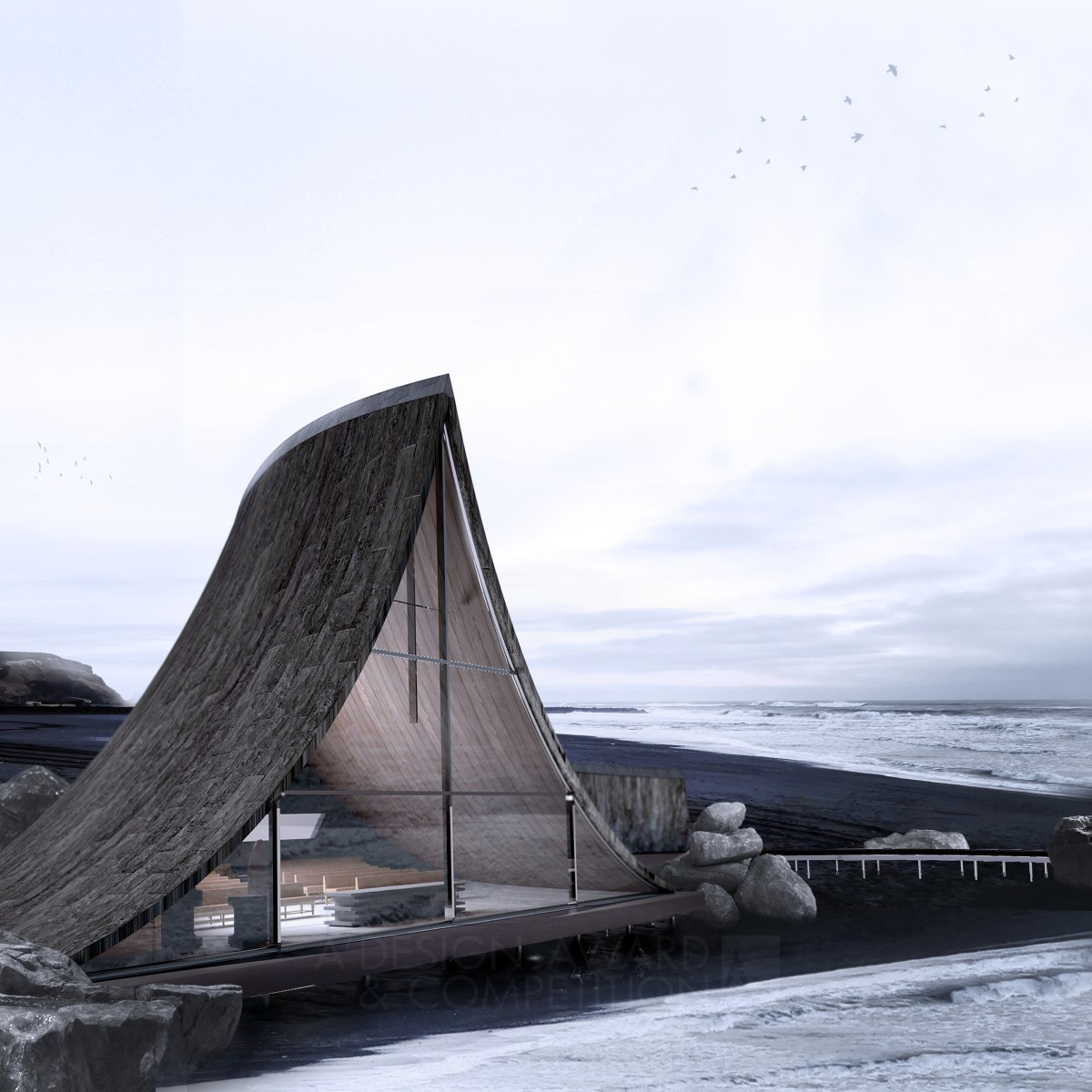 Coast Whale Chapel by Jinyu Zhang Golden Architecture, Building and Structure Design Award Winner 2020 