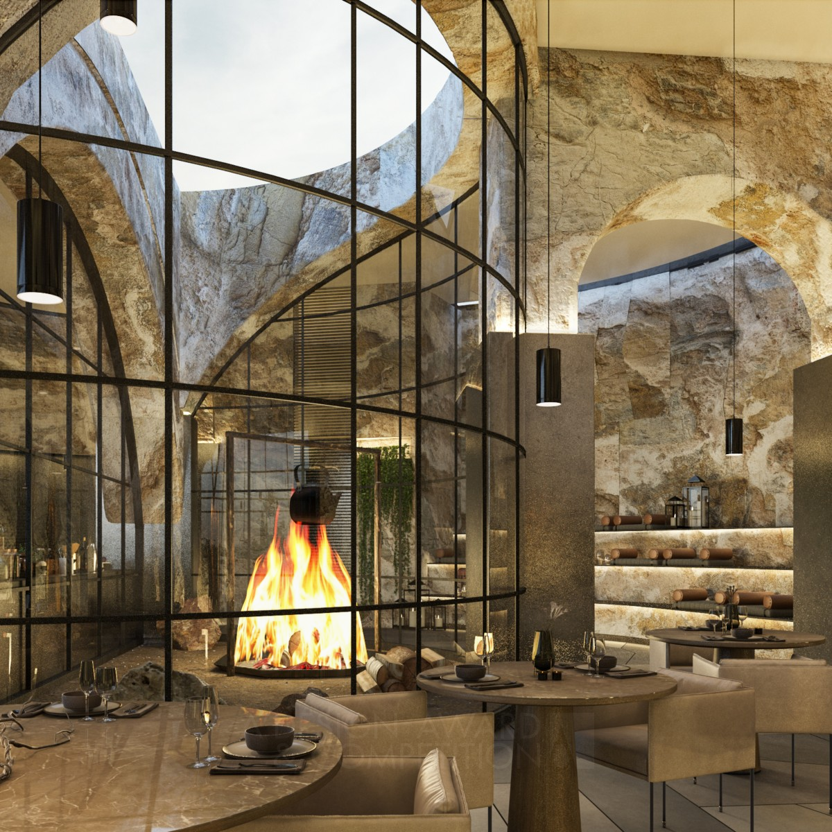 TER Restaurant  by Coral Mesika Iron Interior Space and Exhibition Design Award Winner 2020 