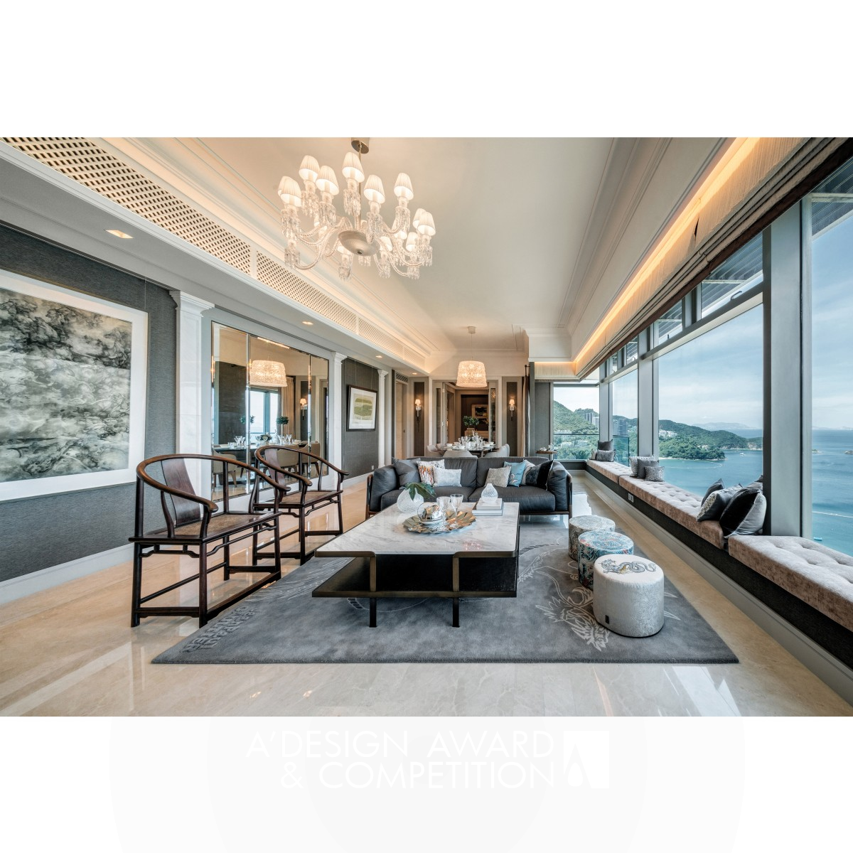 Apartment Oceania Private Residence  by Anterior Design Limited Bronze Interior Space and Exhibition Design Award Winner 2020 