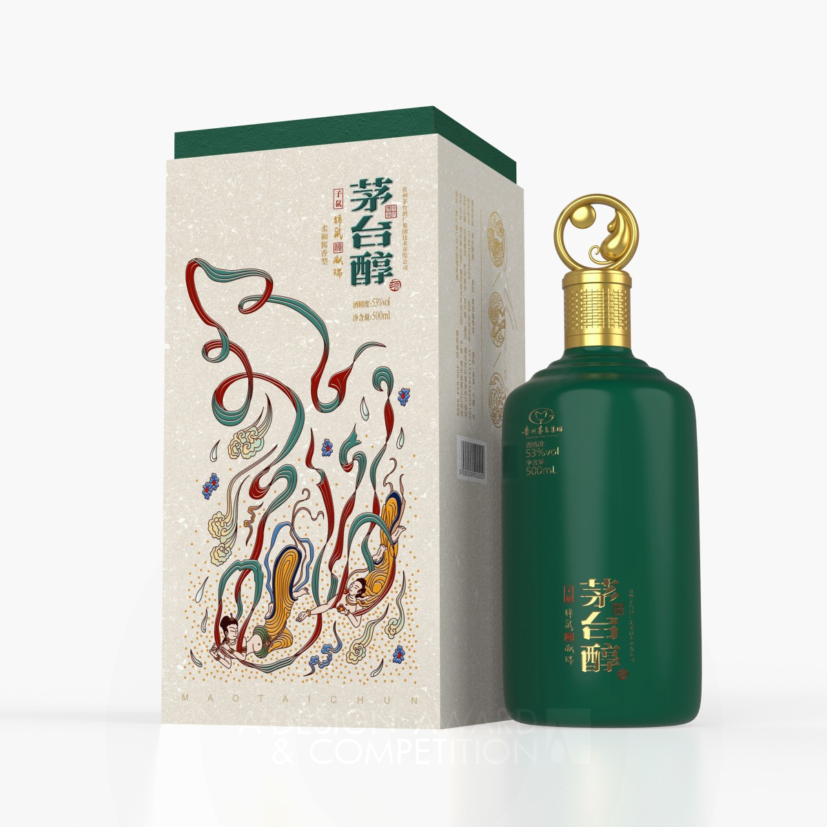 Mao Tai Chun Liquor by Zeng Li Bronze Packaging Design Award Winner 2020 