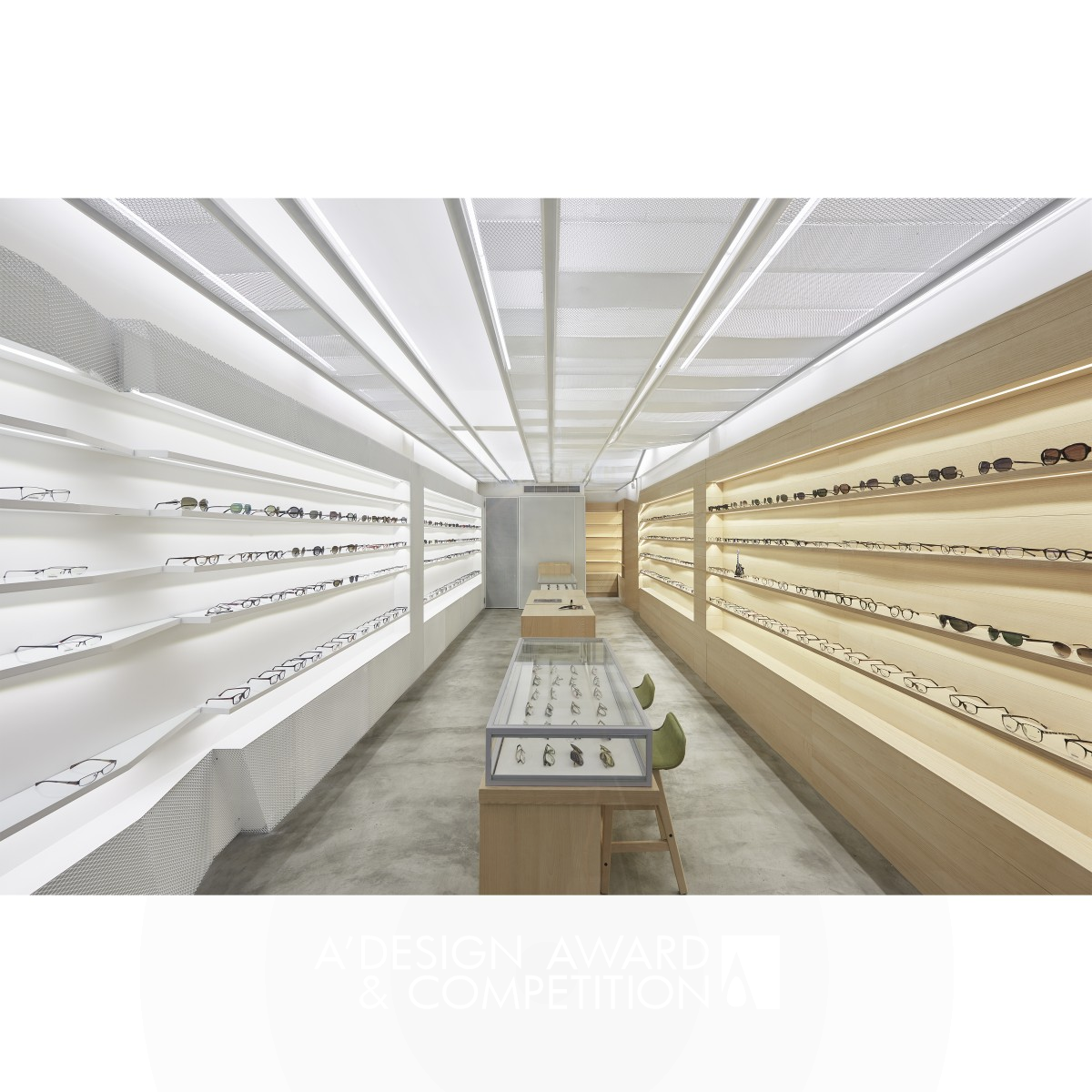 Lens and Space Glasses Shop by Kailun Huang Silver Interior Space and Exhibition Design Award Winner 2020 