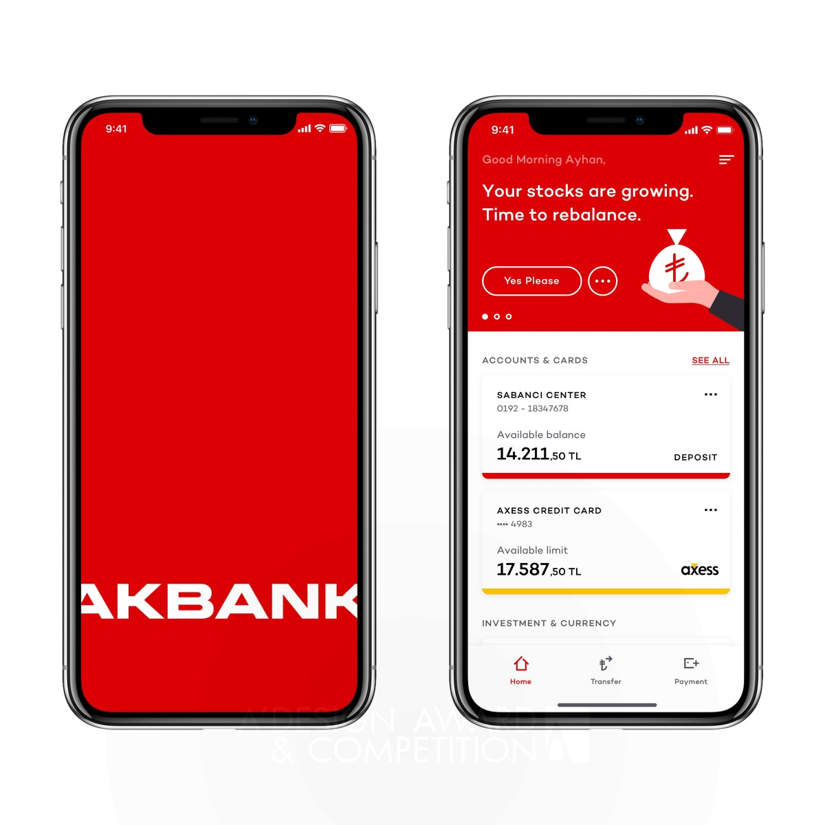 Akbank Mobile App by Akbank T.A.S Golden Mobile Technologies, Applications and Software Design Award Winner 2020 