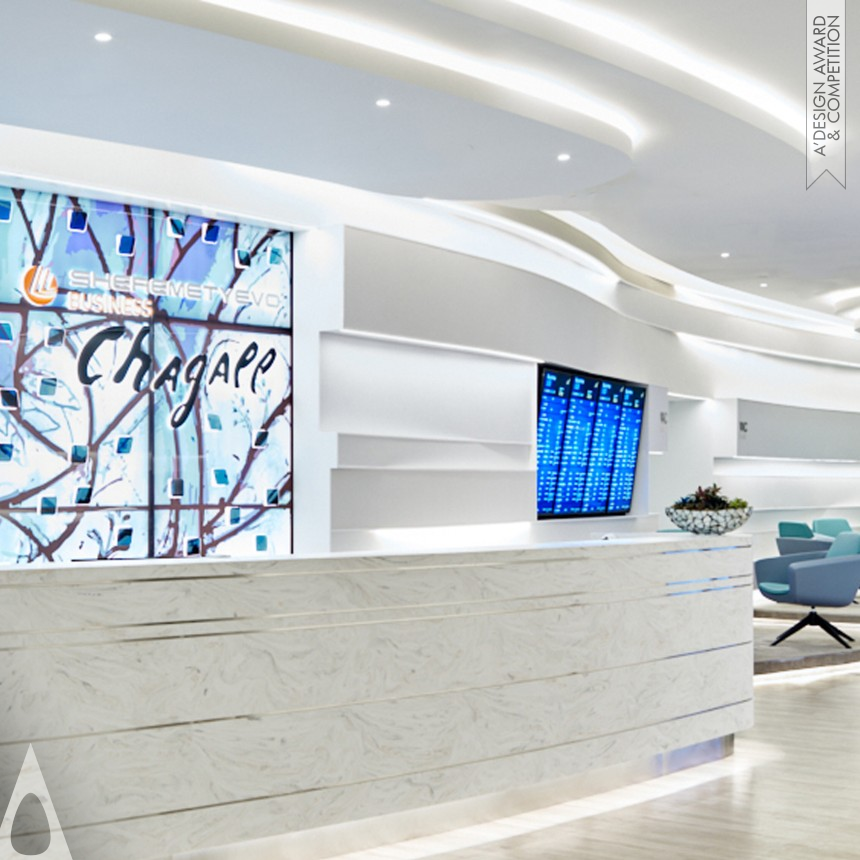 Bronze Interior Space and Exhibition Design Award Winner 2020 Chagall Lounge Airport Business Lounge  