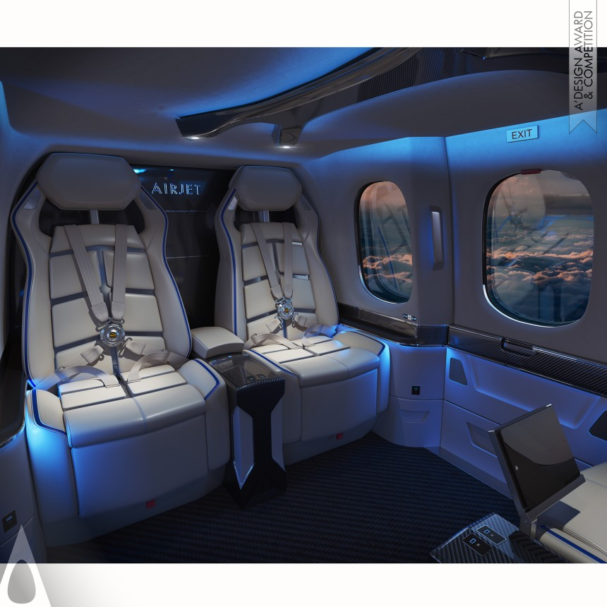 Golden Vehicle, Mobility and Transportation Design Award Winner 2020 Private Helicopter Aircraft Interior 